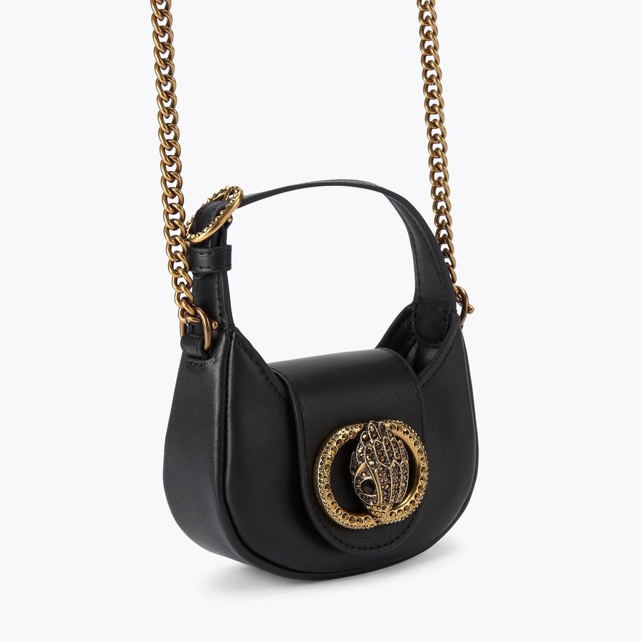 MICRO CHELSEA HOBO Black Micro Hobo Bag by KURT GEIGER LONDON