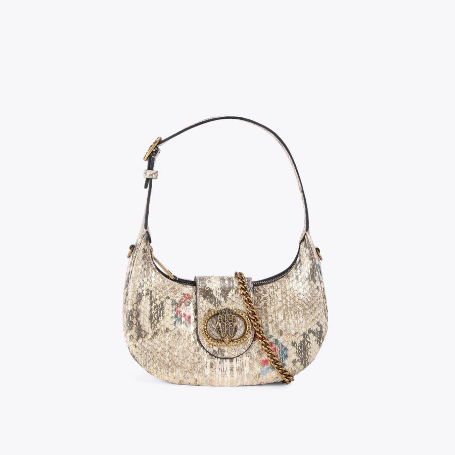 SM CHELSEA HOBO Lizard Metallic Shoulder Purse by KURT GEIGER LONDON