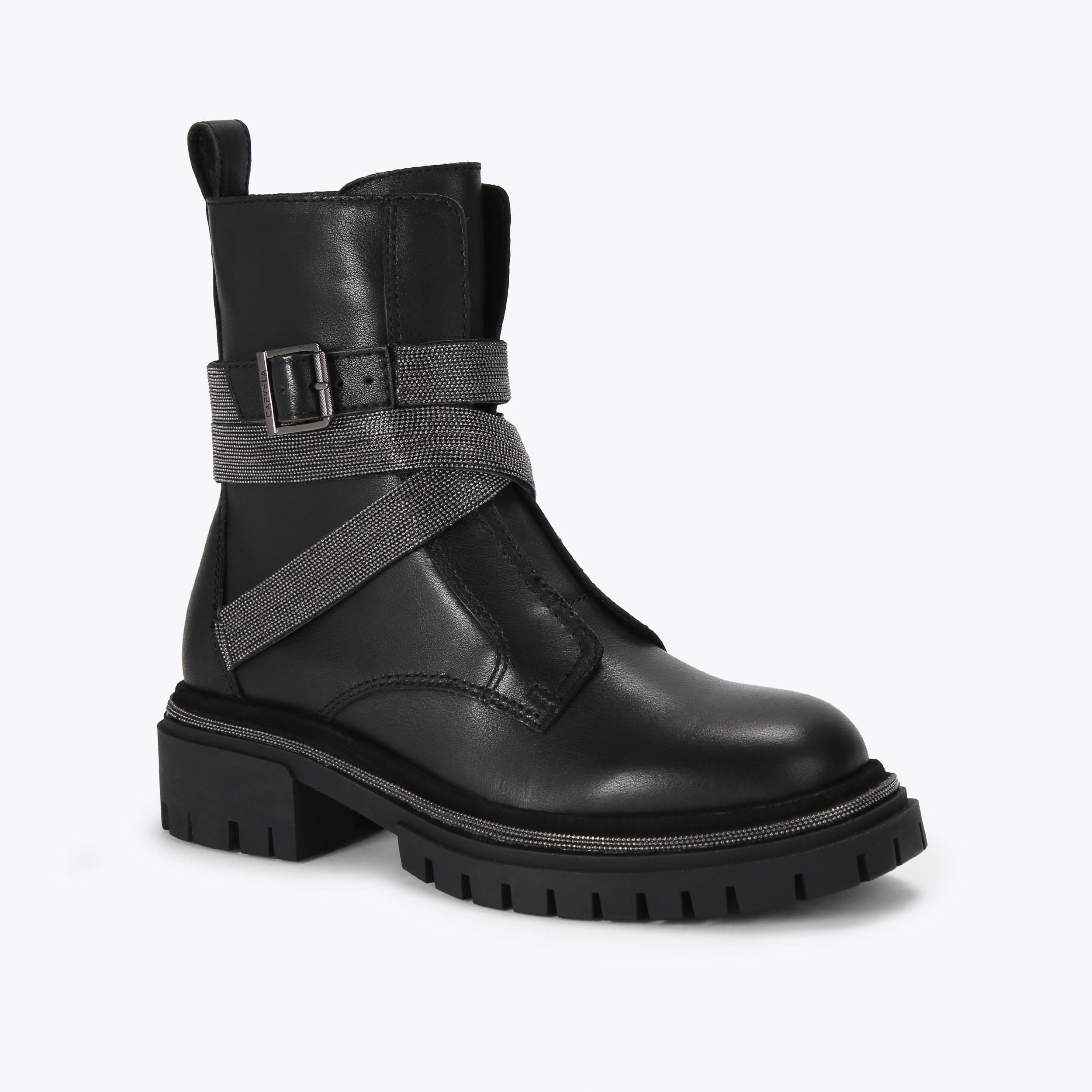 EMBLAZE ANKLE black strap ankle boots by CARVELA