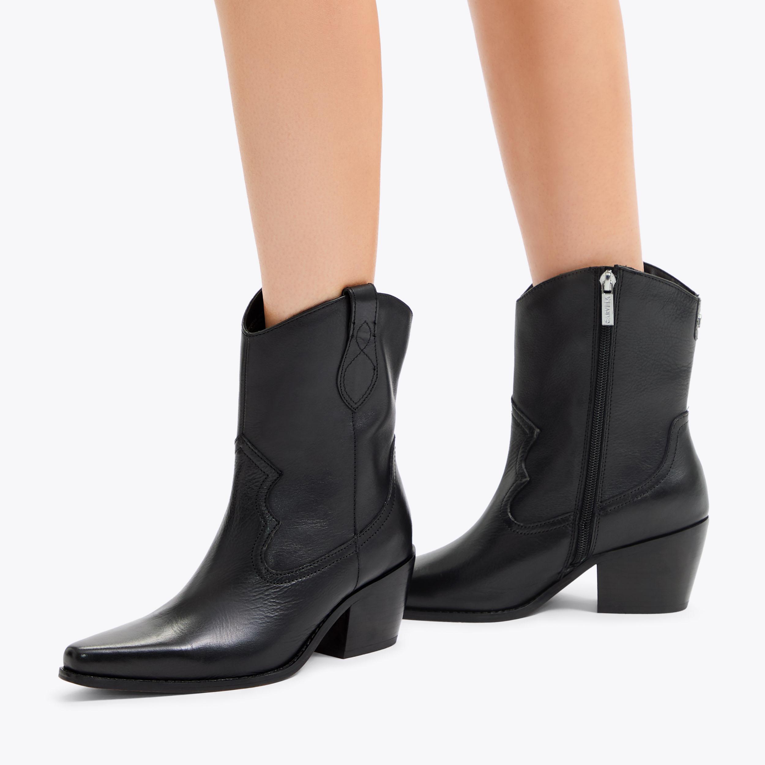 MAVEN Black Western Boot by CARVELA
