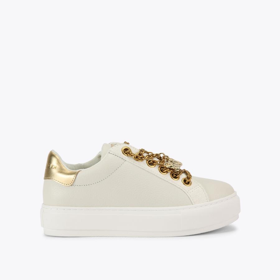 LANEY CHARM Bone Statement Lace Sneaker by KURT GEIGER LONDON