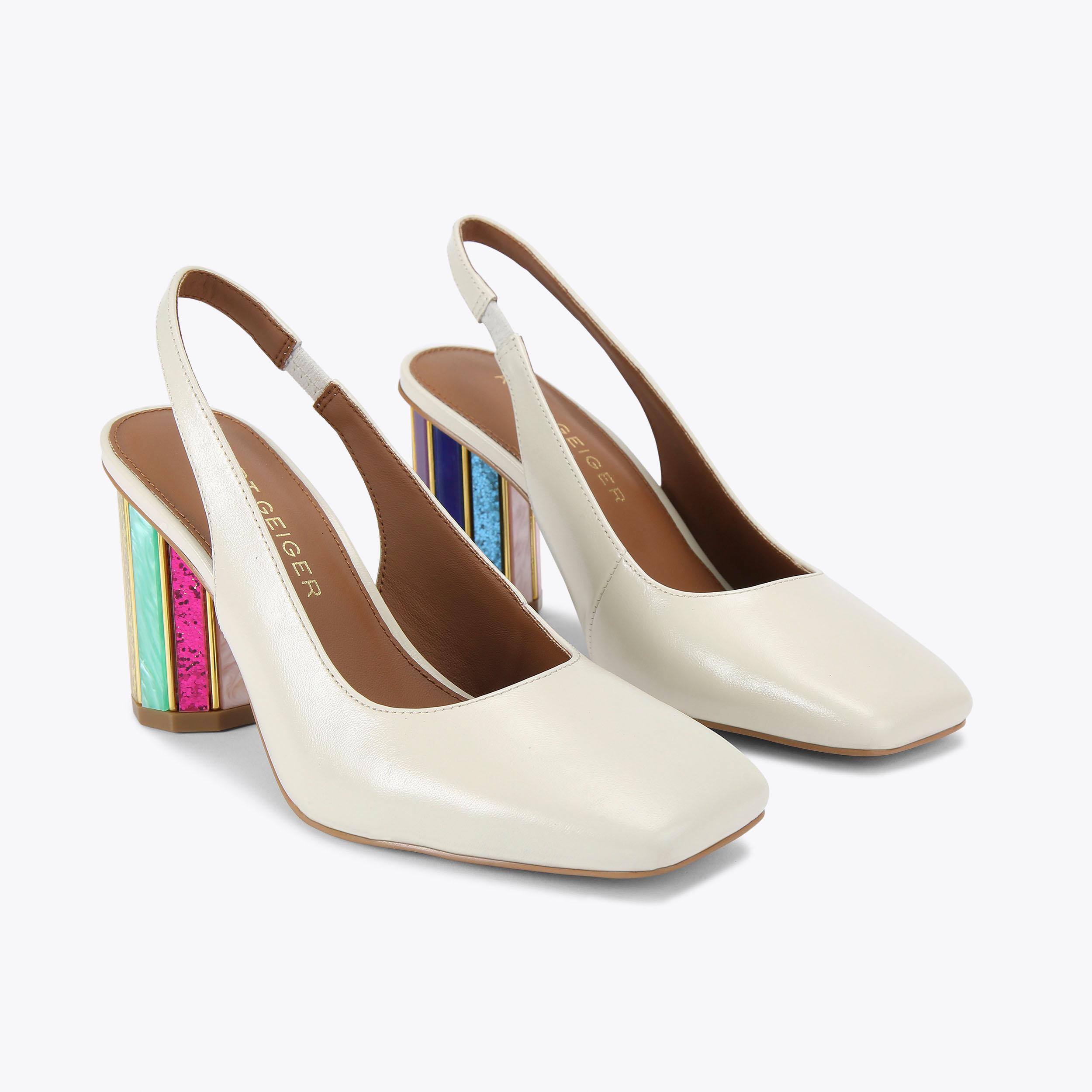perspex slingback heels
