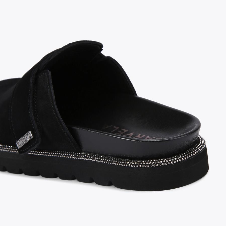 YUKI　CAROLYEN MULE (suede) Bosnia Real Suede Leather & Faux Fur Slip On Mules