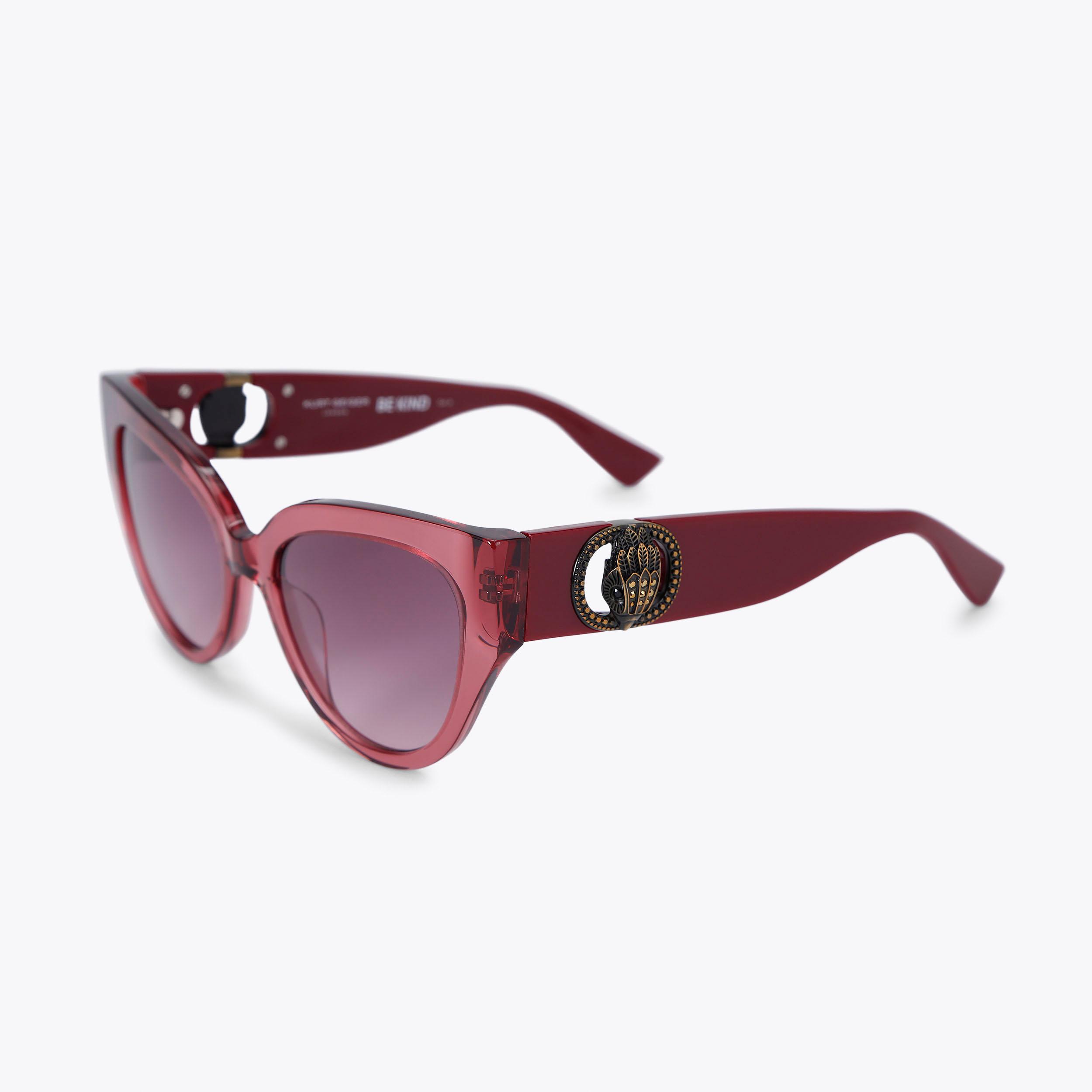CHELSEA CAT EYE Pink Acetate Sunglasses by KURT GEIGER LONDON display picture 1