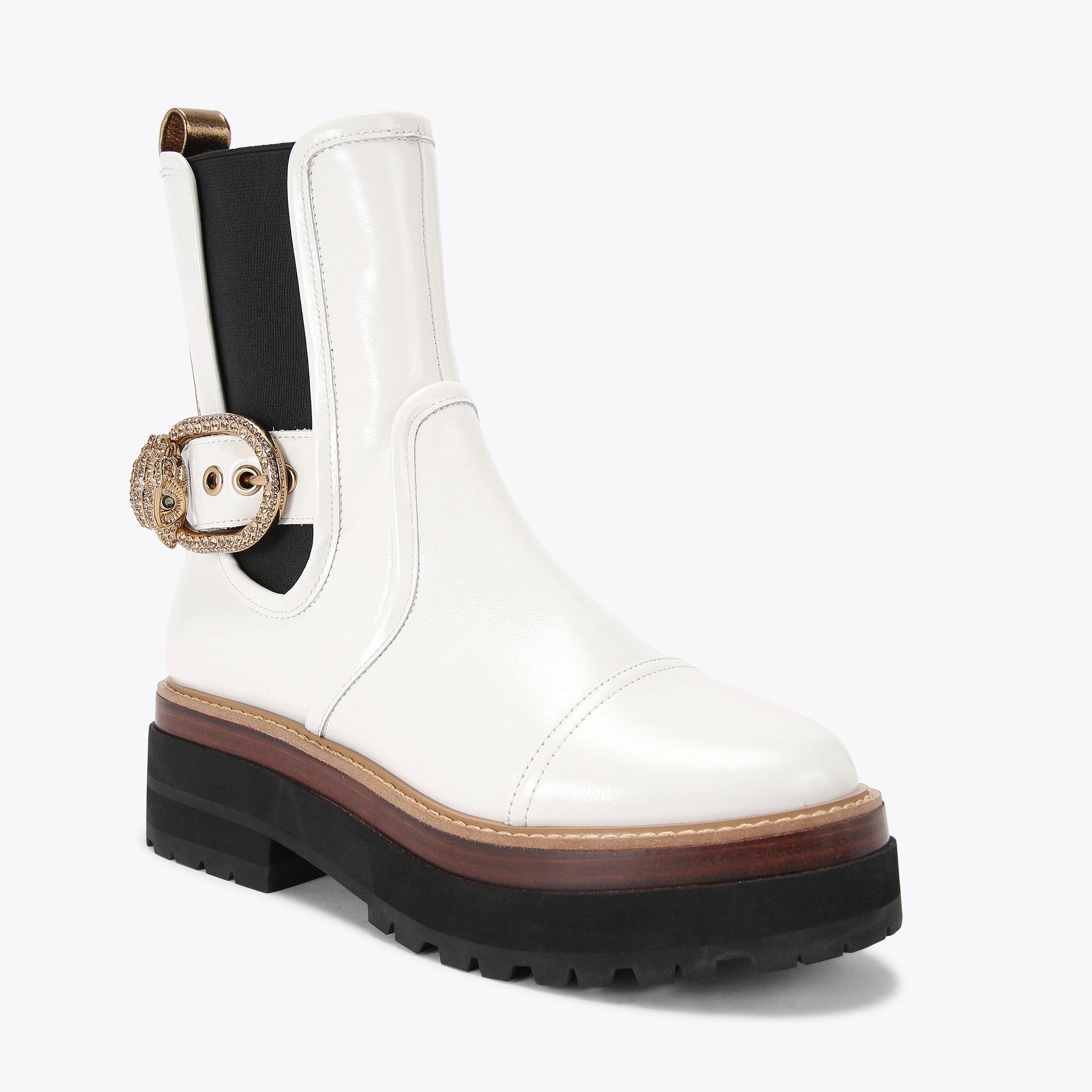 Kurt geiger white ankle boots hotsell
