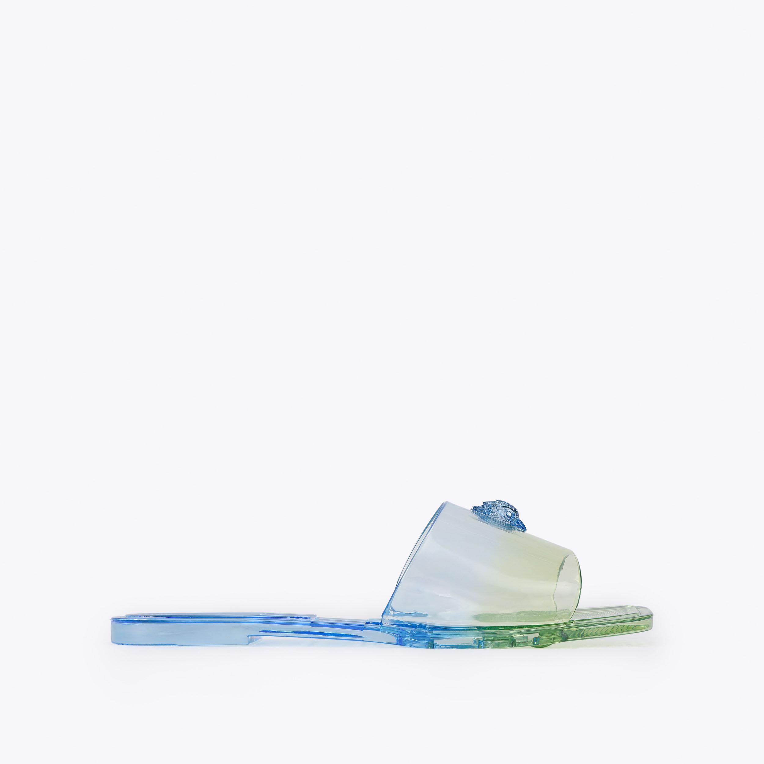 MADDISON SLIDE Blue Perspex Slide On Sandal by Kurt Geiger London