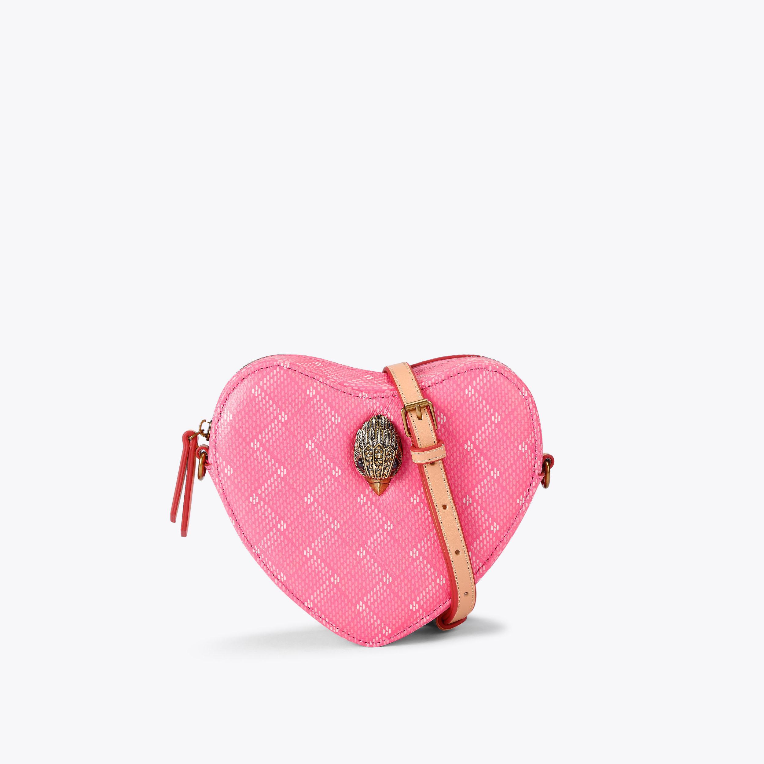 CAMDEN HEART XBODY Pink Monogram Heart Purse by KURT GEIGER LONDON