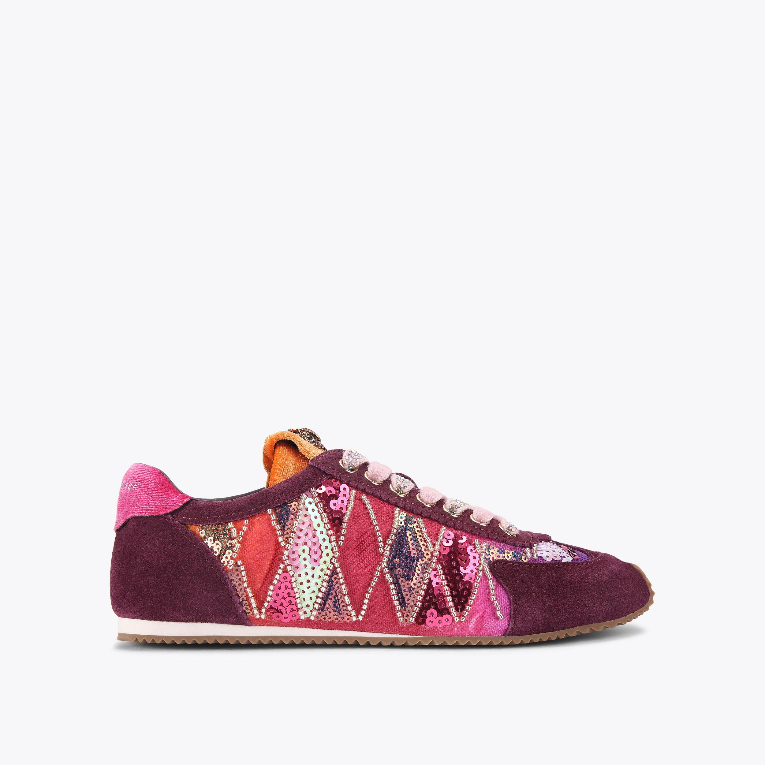 ISLINGTON SNEAKER Peach Suede Lace Up Sneakers by KURT