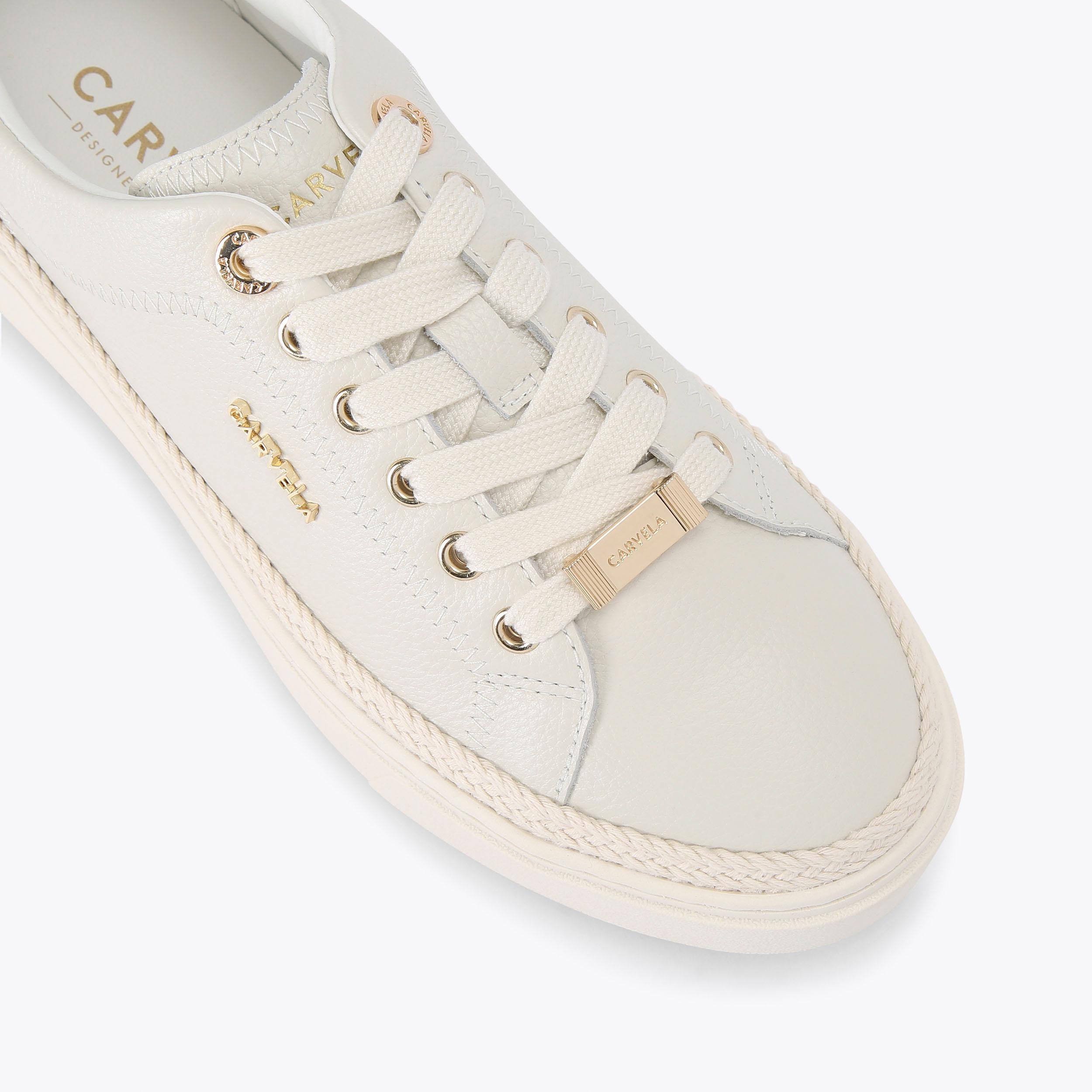 CAPRESE SNEAKER White Lace Up Trainer by CARVELA