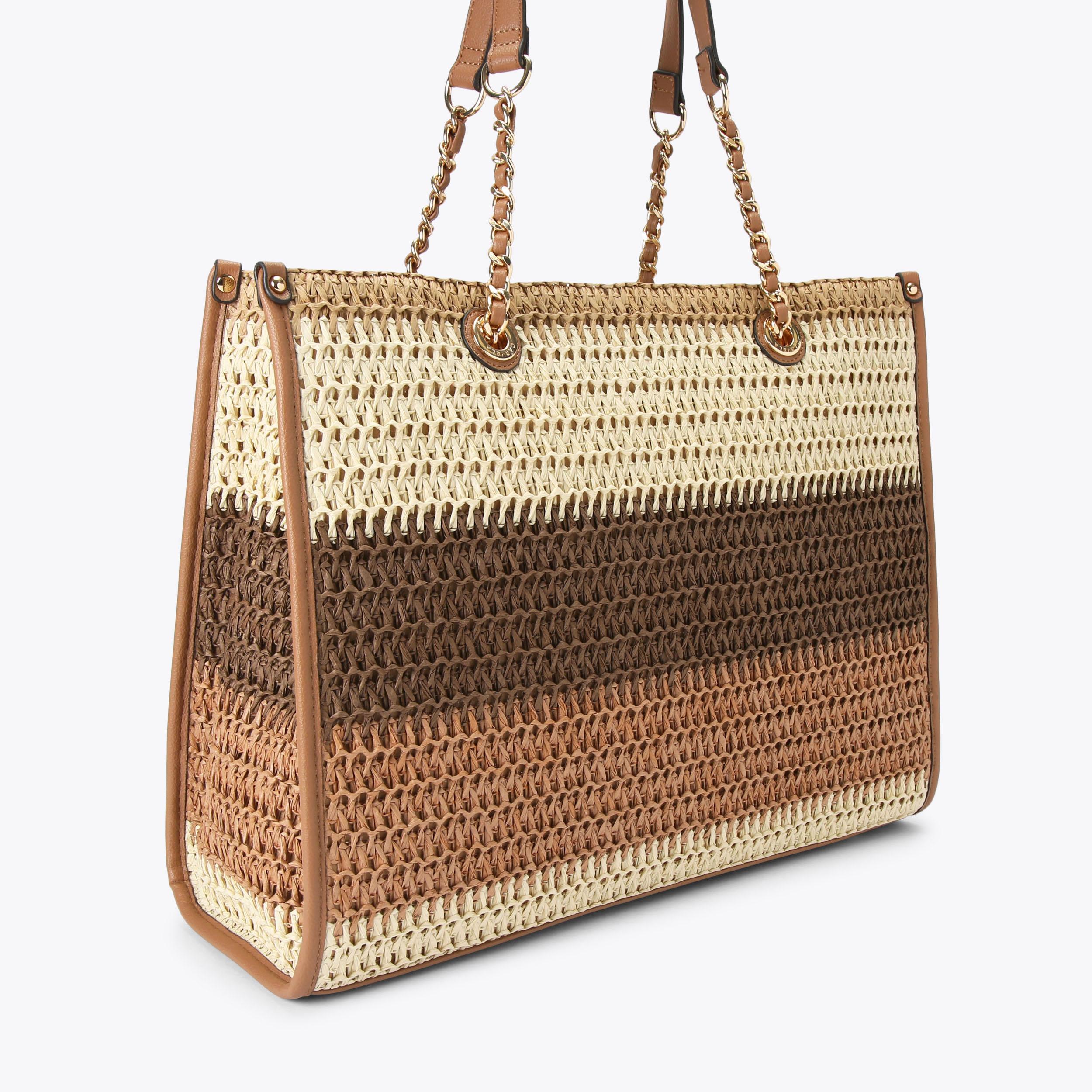 SORRENTO RAFFIA TOTE Beige Raffia Tote Bag by Carvela