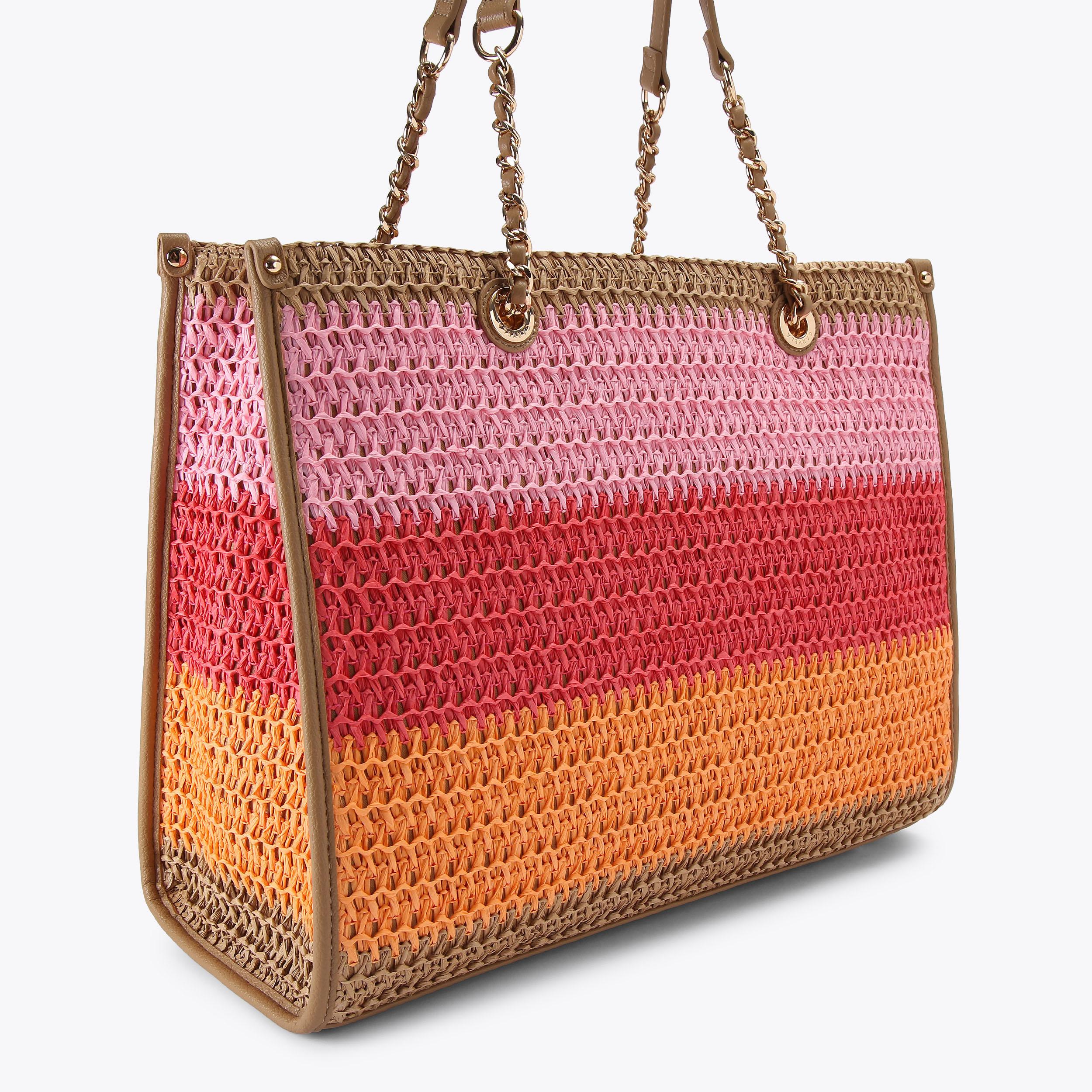 SORRENTO RAFFIA TOTE Raffia Chain Tote Bag by CARVELA