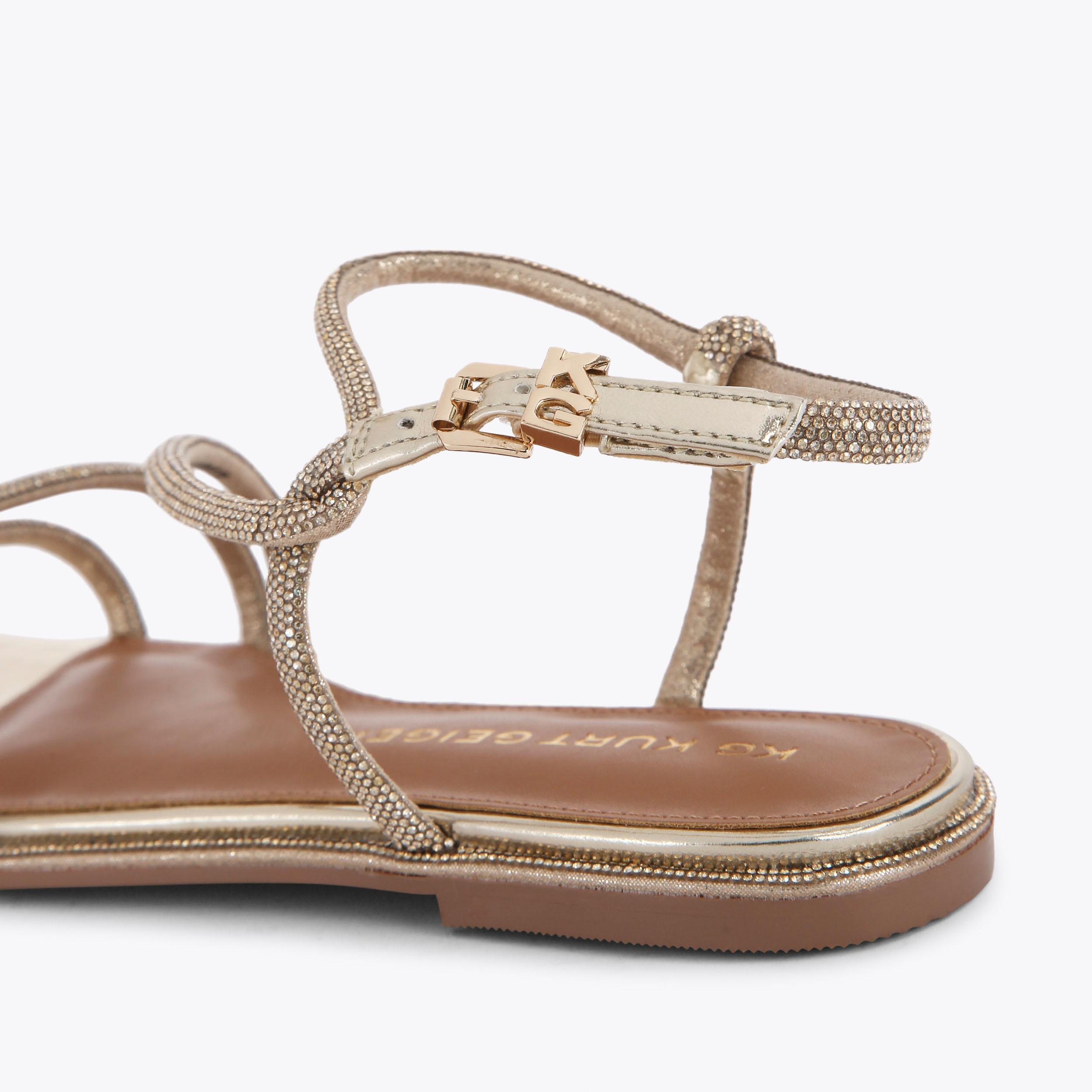 PRIYA Gold Synthetic Sandal by KG KURT GEIGER