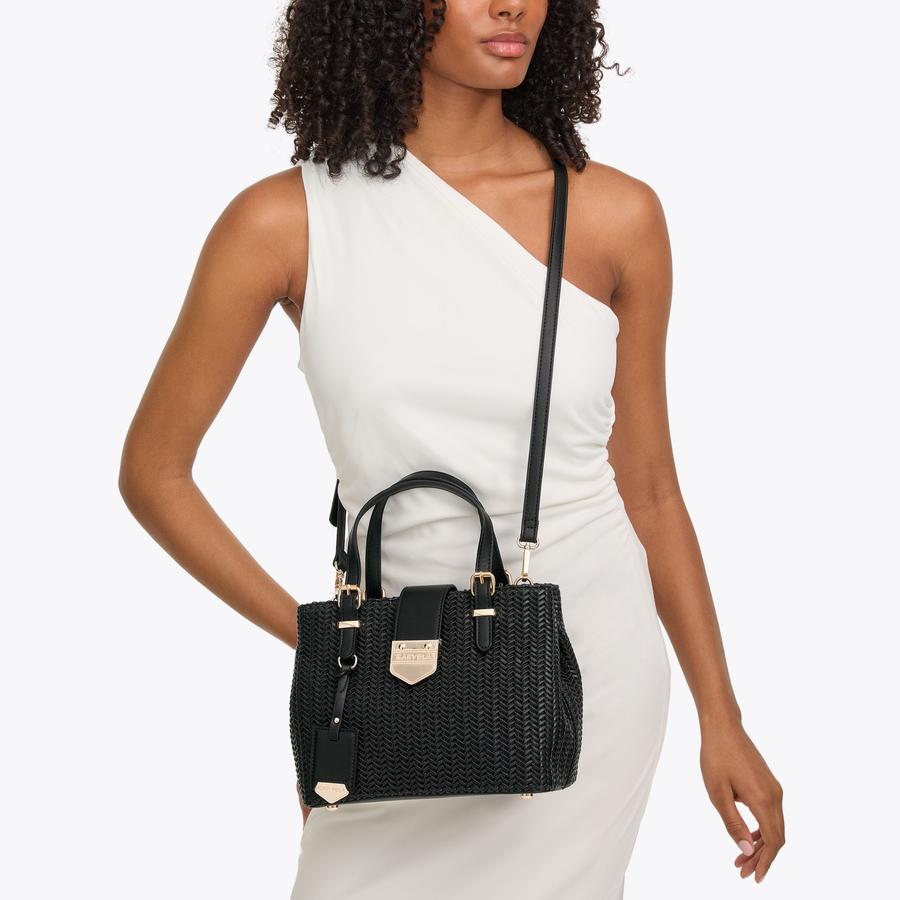 carvela sooty mini backpack handbag Current Mood Gemstone Studded Hardware Vegan Leather running errands Cotton Mini Backpack Purse, Black