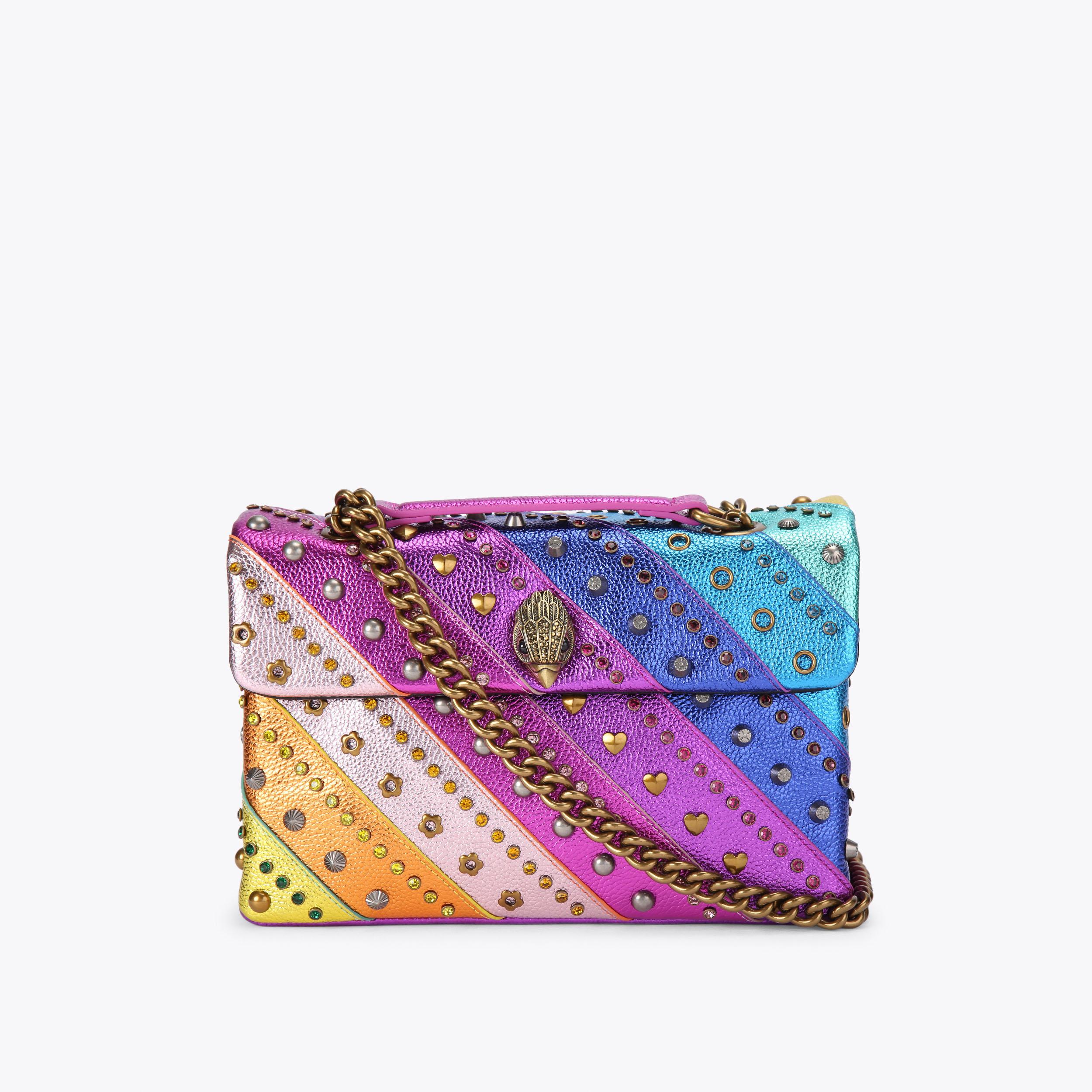 LEATHER KENSINGTON BAG Leather Rainbow Metallic Shoulder