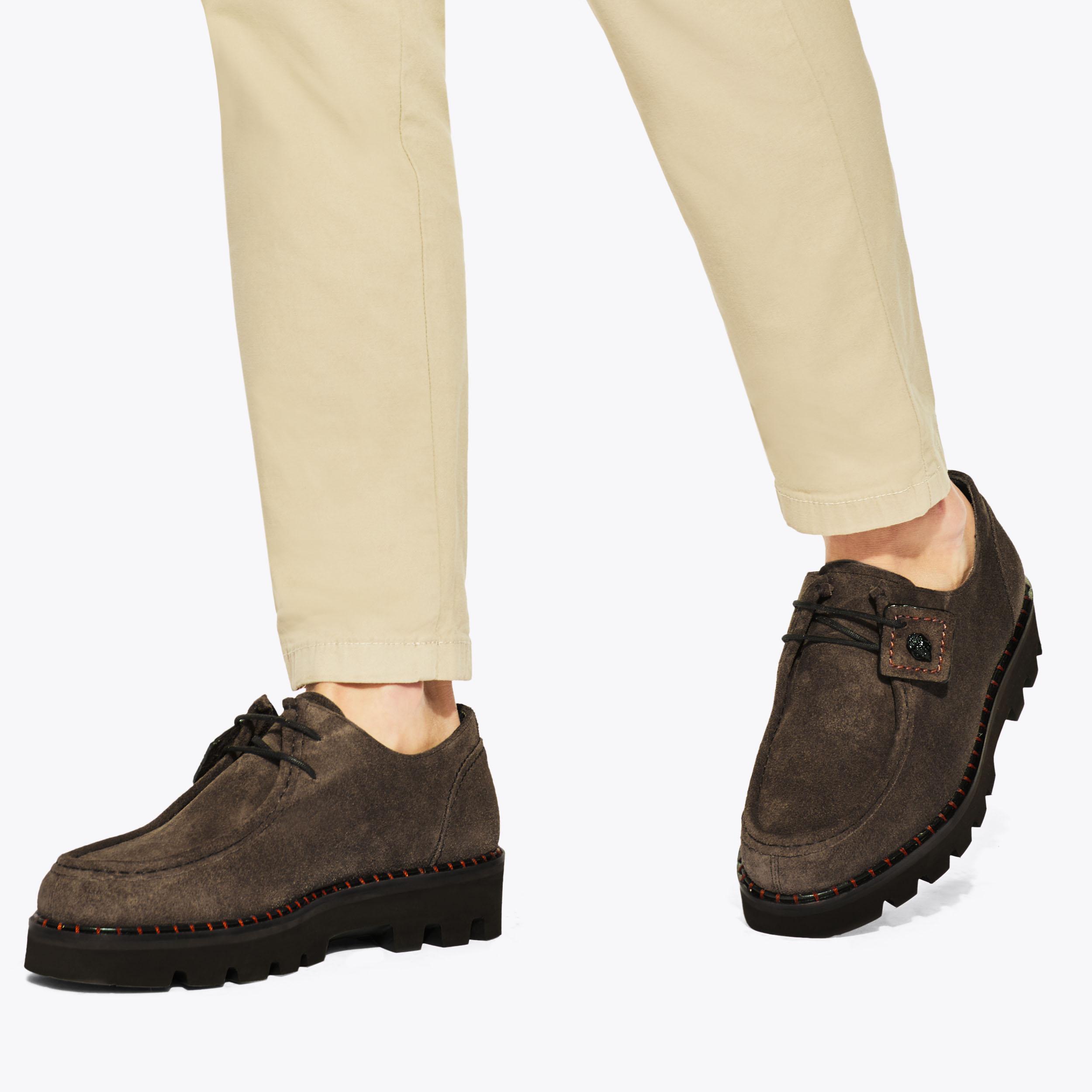 BROMPTON DERBY Brown Suede Lace Up Shoe by KURT GEIGER LONDON