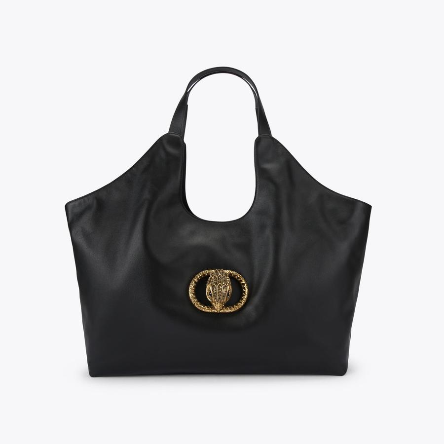 CHELSEA XXL SOFT TOTE Black Leather Shoulder Bag by KURT GEIGER LONDON