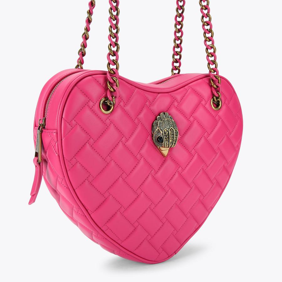 KENSINGTON HEART BAG Fuchsia Heart Shoulder Purse by KURT