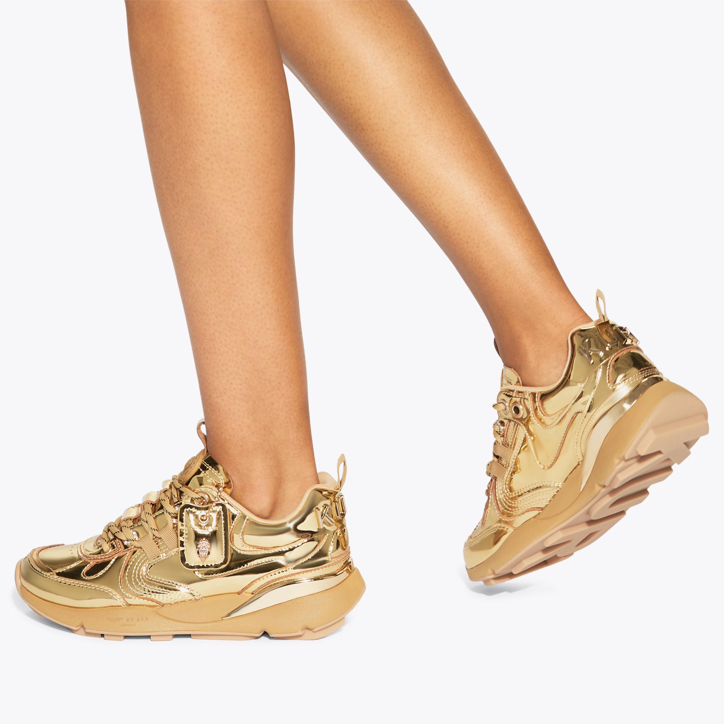 KURT RUNNER Camel Suede Lace Up Sneaker by Kurt Geiger London
