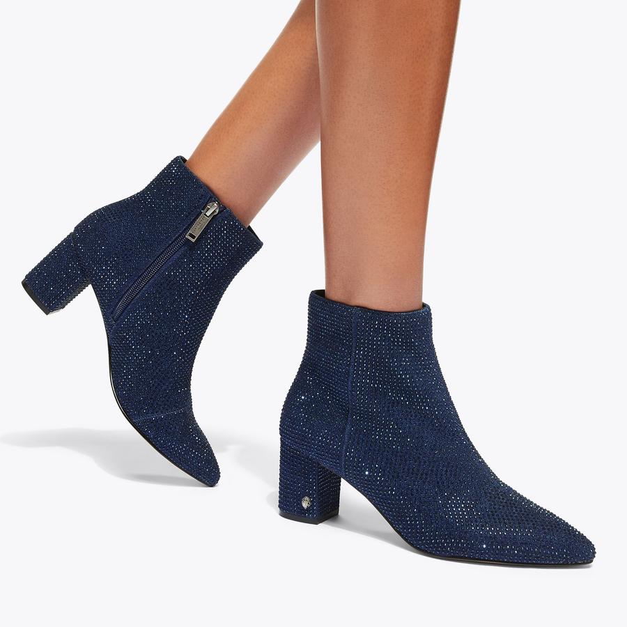 BURLINGTON ANKLE BOOT Navy Blue Ankle Boot by KURT GEIGER LONDON