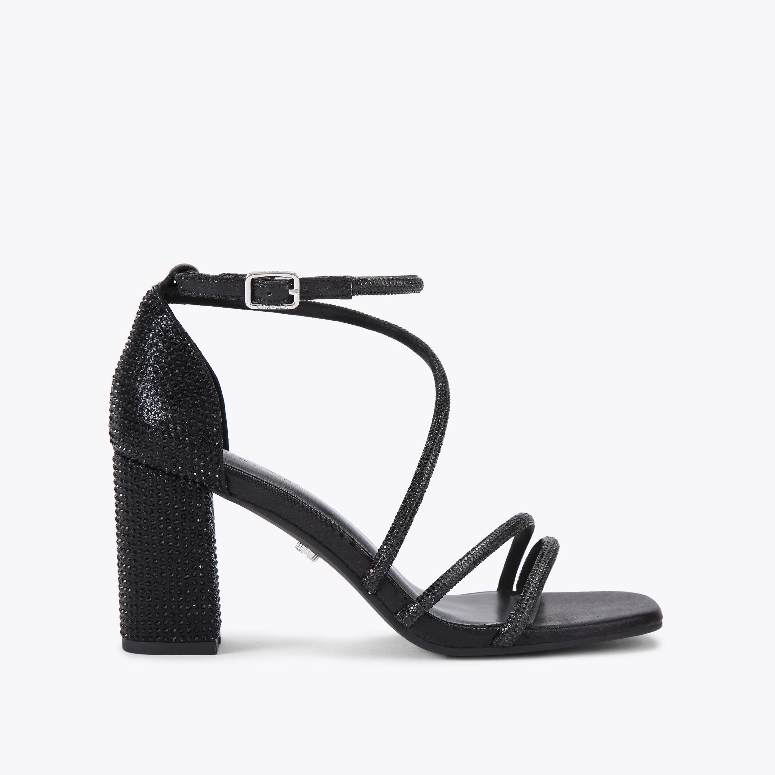 VENEZIA SANDAL Pewter High Block Heel by CARVELA