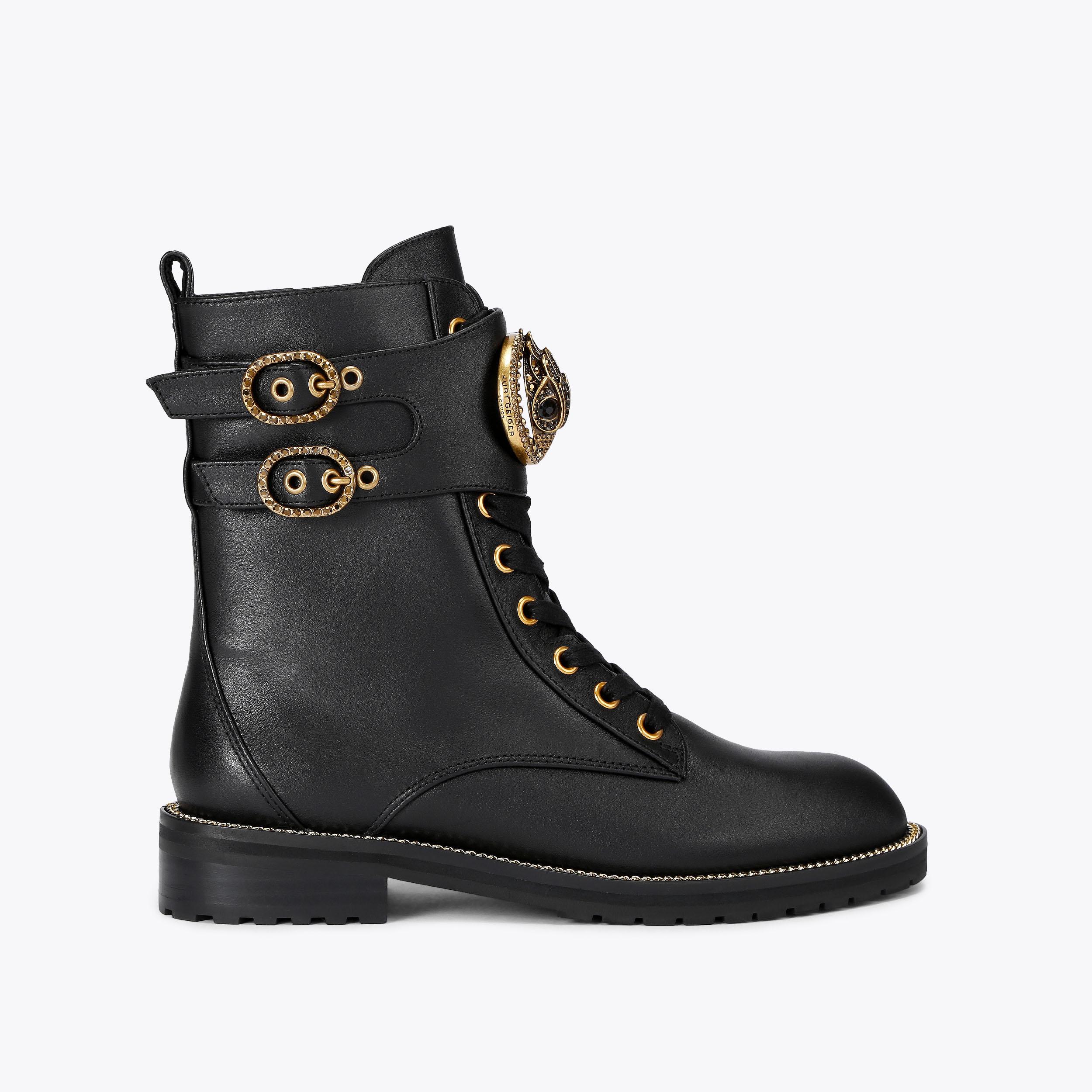 STOOP CHELSEA BIKER Black Chelsea Biker Boot by KURT GEIGER LONDON