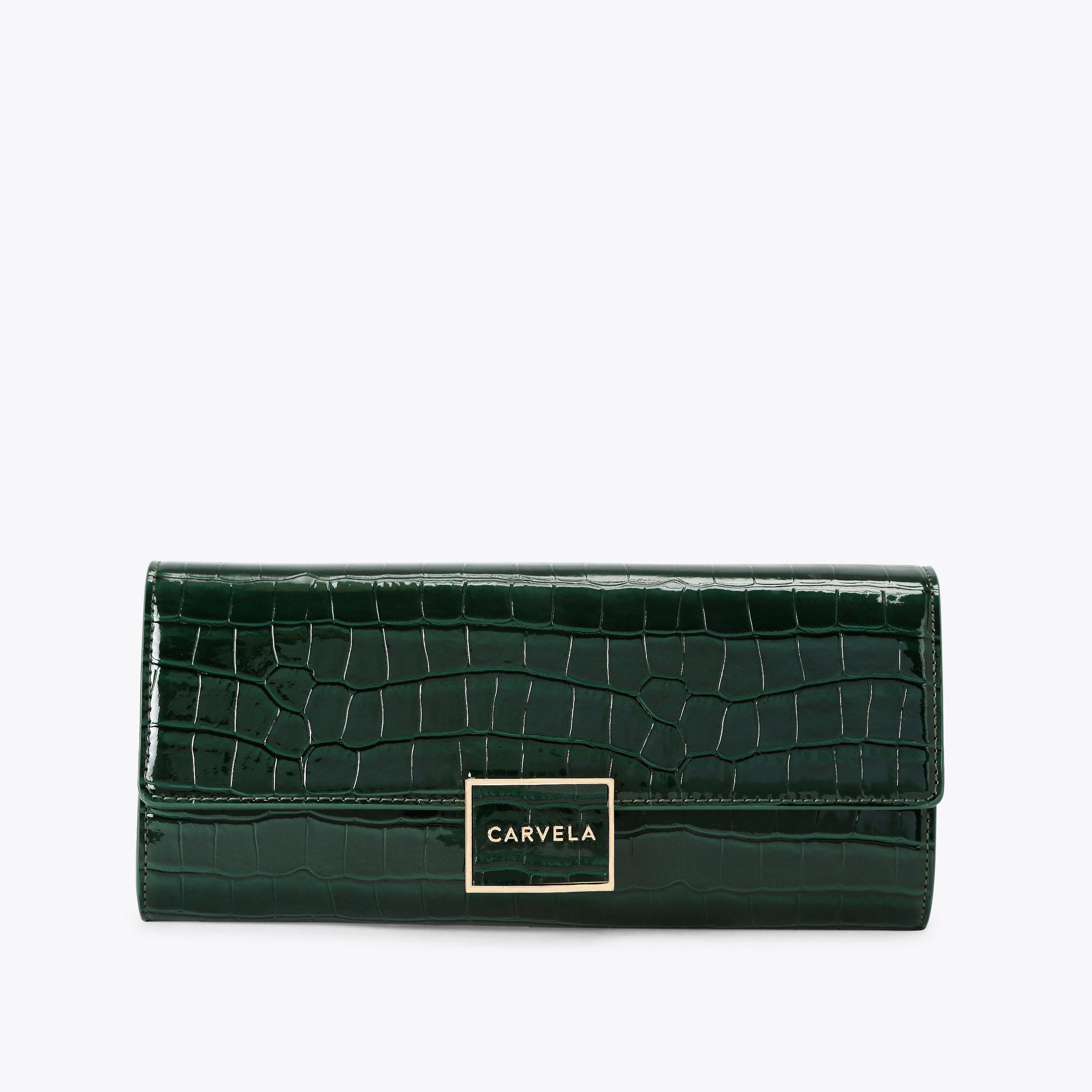 JESSICA CLUTCH Dark Green Clutch Bag by CARVELA