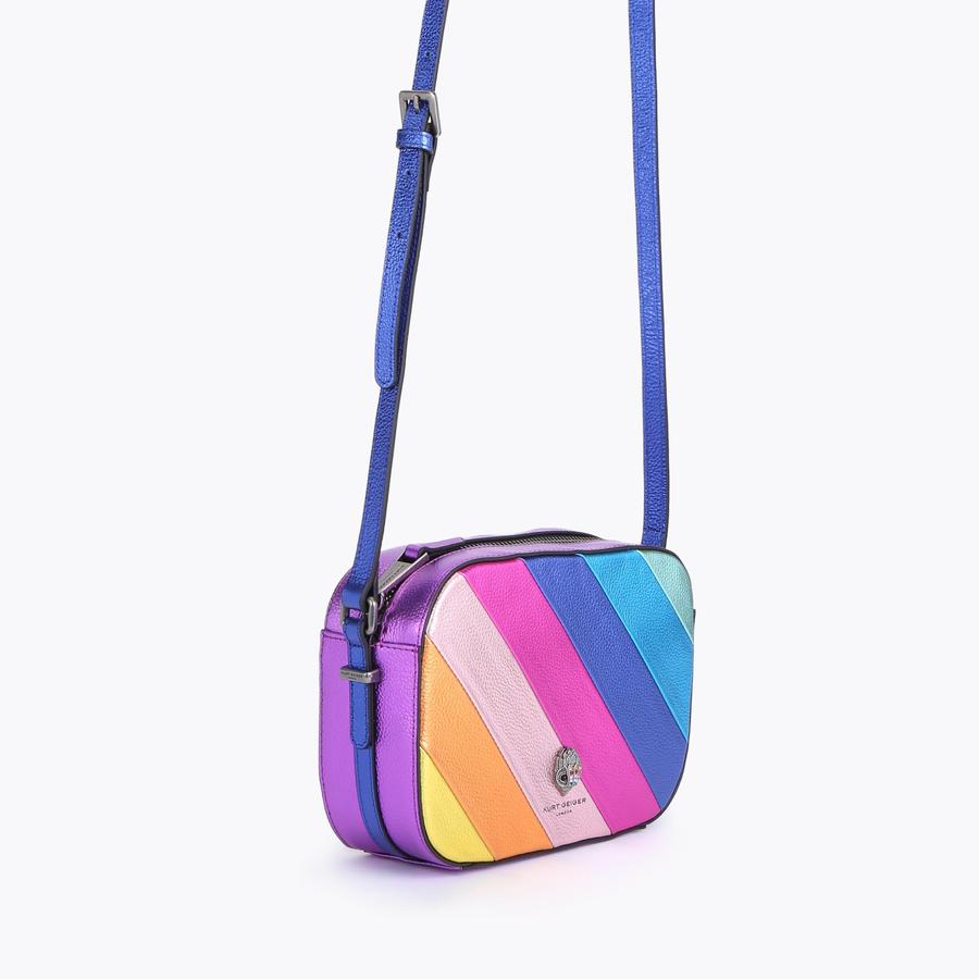 KENSINGTON CROSS BODY Rainbow Leather Camera Purse by KURT GEIGER LONDON