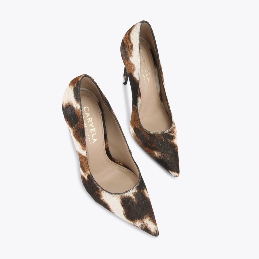 ETERNO COURT Cow Print Calfhair Court Heel by CARVELA