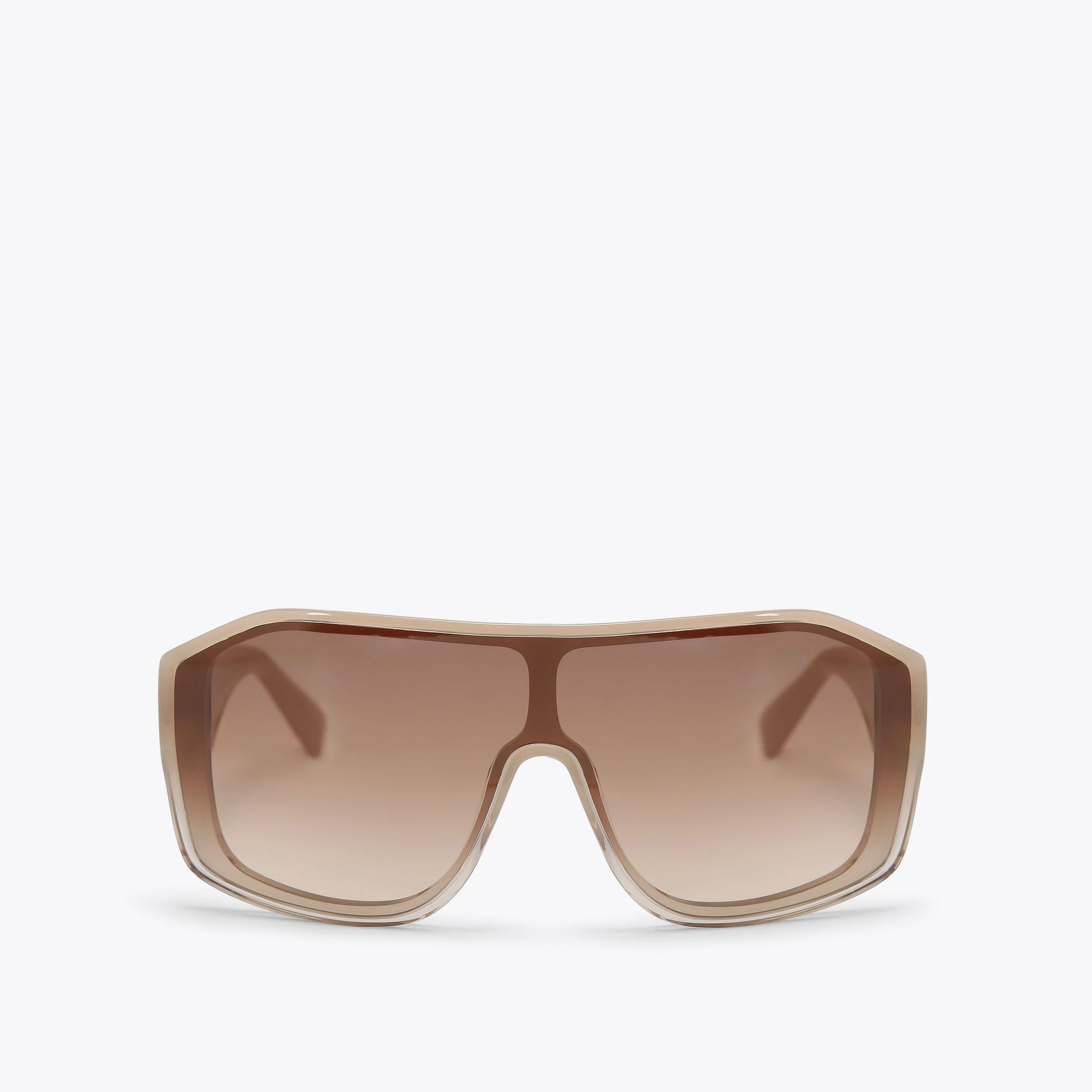 Kurt Geiger square sunglasses in Crystal tan/brown authentic kensington-os-rectangle-tan-  main image 2