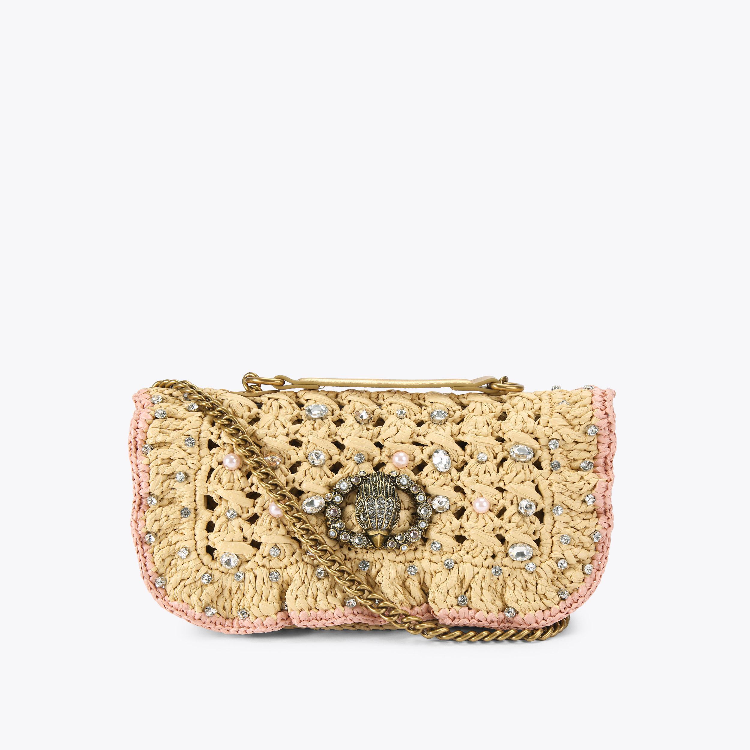 CHELSEA SM RUFFLE SH BAG Chelsea Ruffle Raffia Shoulder Bag by Kurt ...