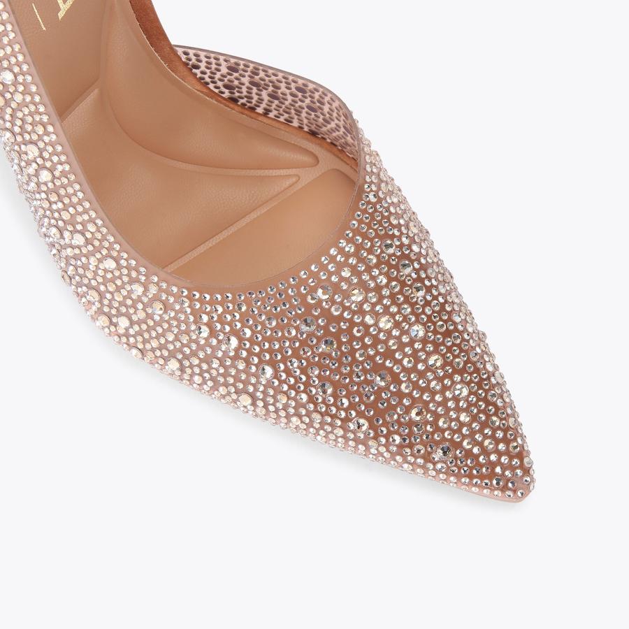 POSITANO VINYL COURT Bronze Crystal Embellished Court Heel by Carvela