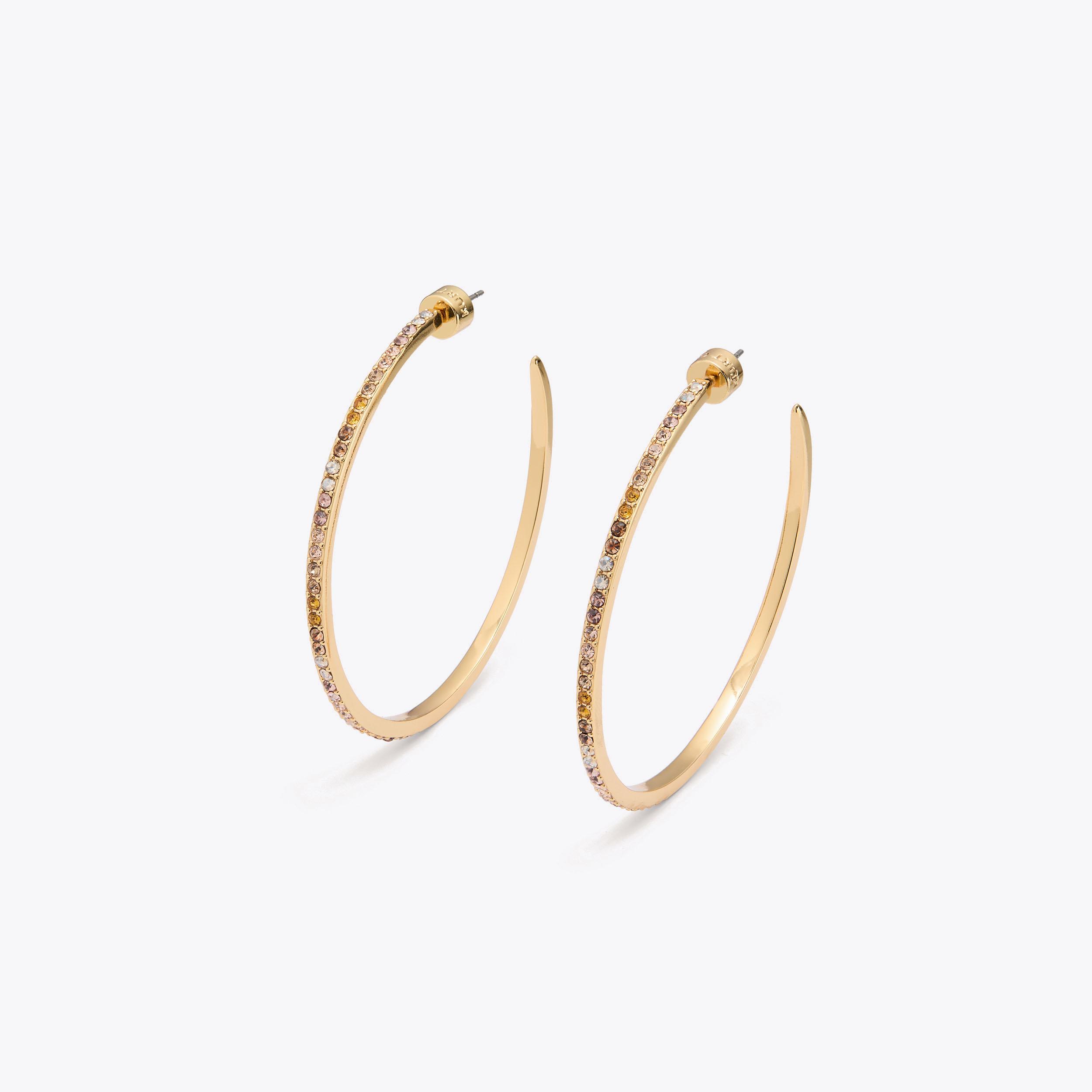 LG CRYSTAL HOOPS Large Crystal Hoop Earrings by Kurt Geiger London