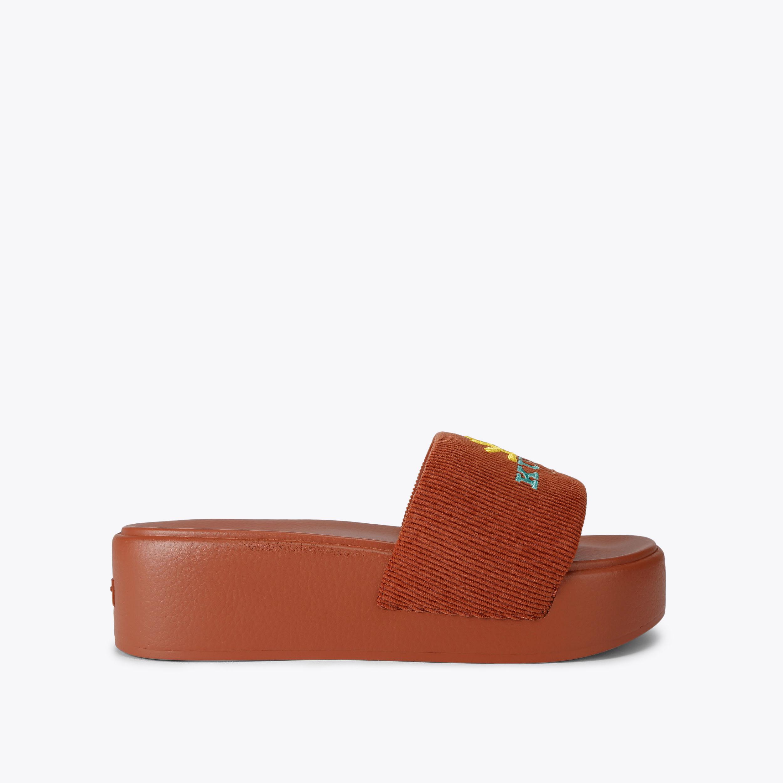 KC MEENA PLATFORM Rust Platform Sandals by Kurt Geiger London