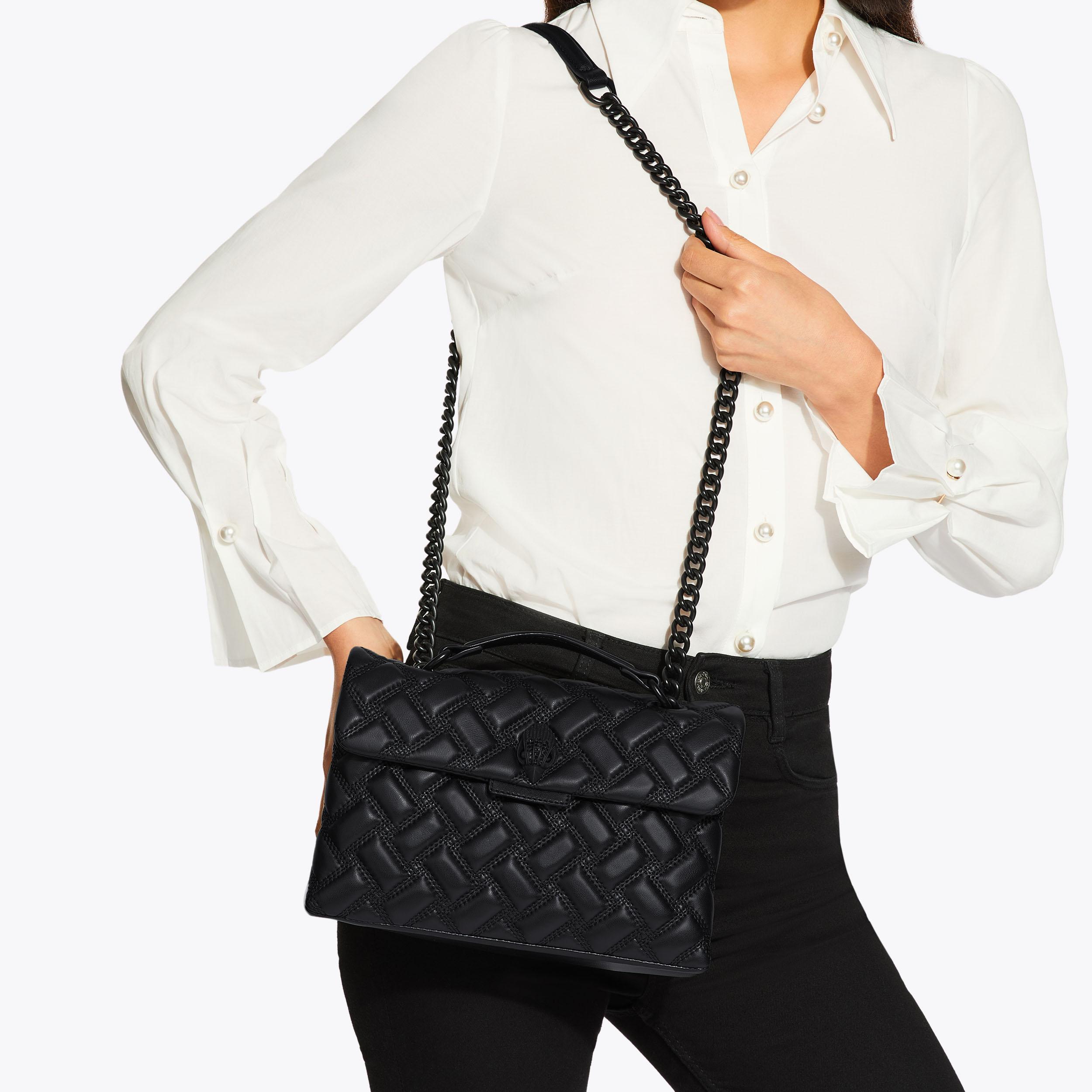 KENSINGTON BAG DRENCH Black Quilted Leather Shoulder Purse by KURT ...