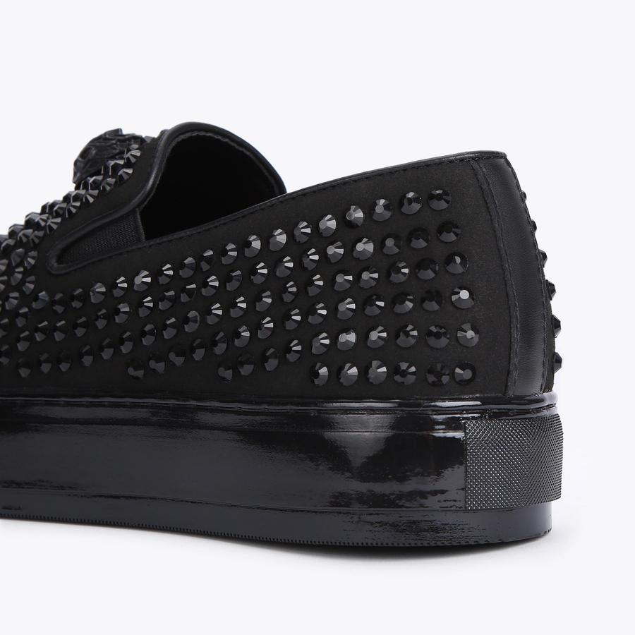 LANEY STUD SLIP ON MENS Black Stud Slip On Sneaker by KURT GEIGER LONDON