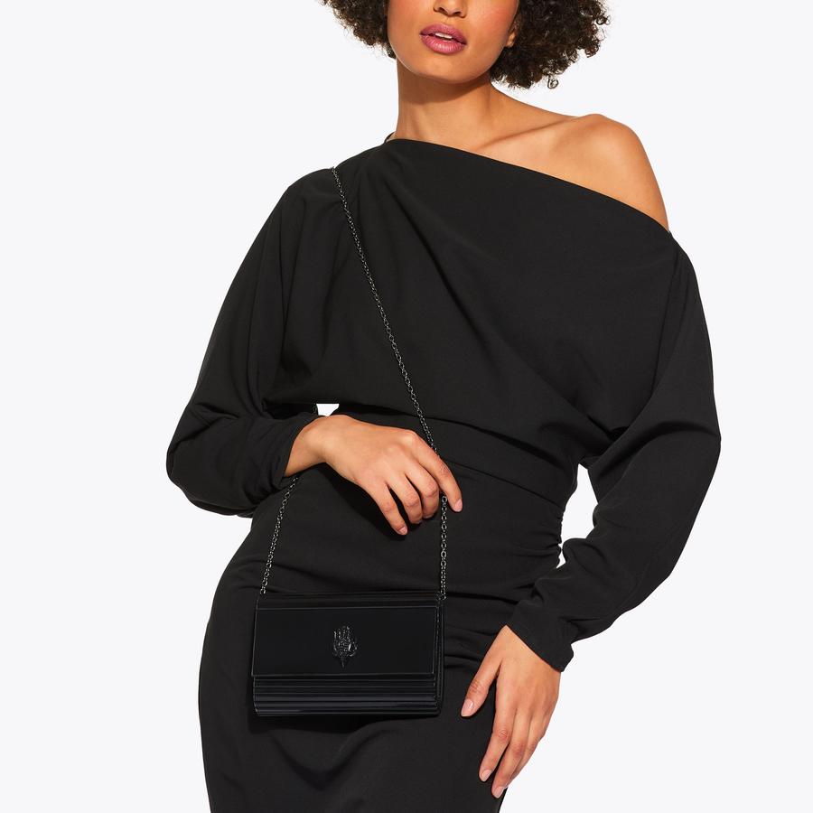 Black party clutch bag hotsell