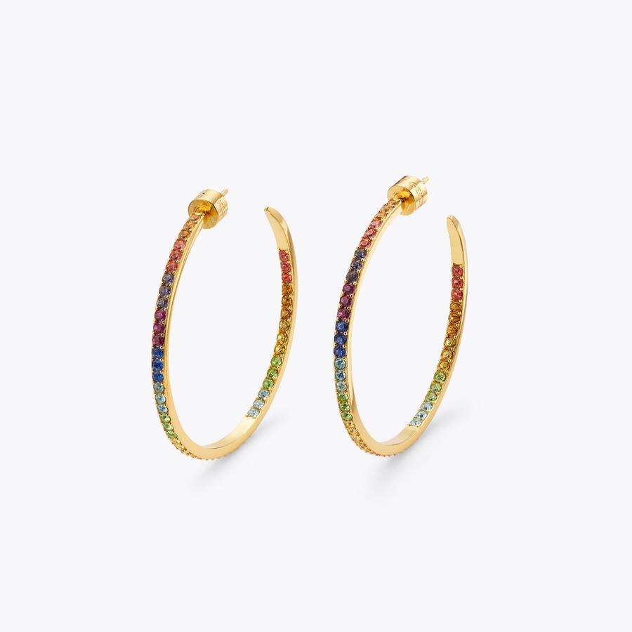 Large rainbow hoop earrings store