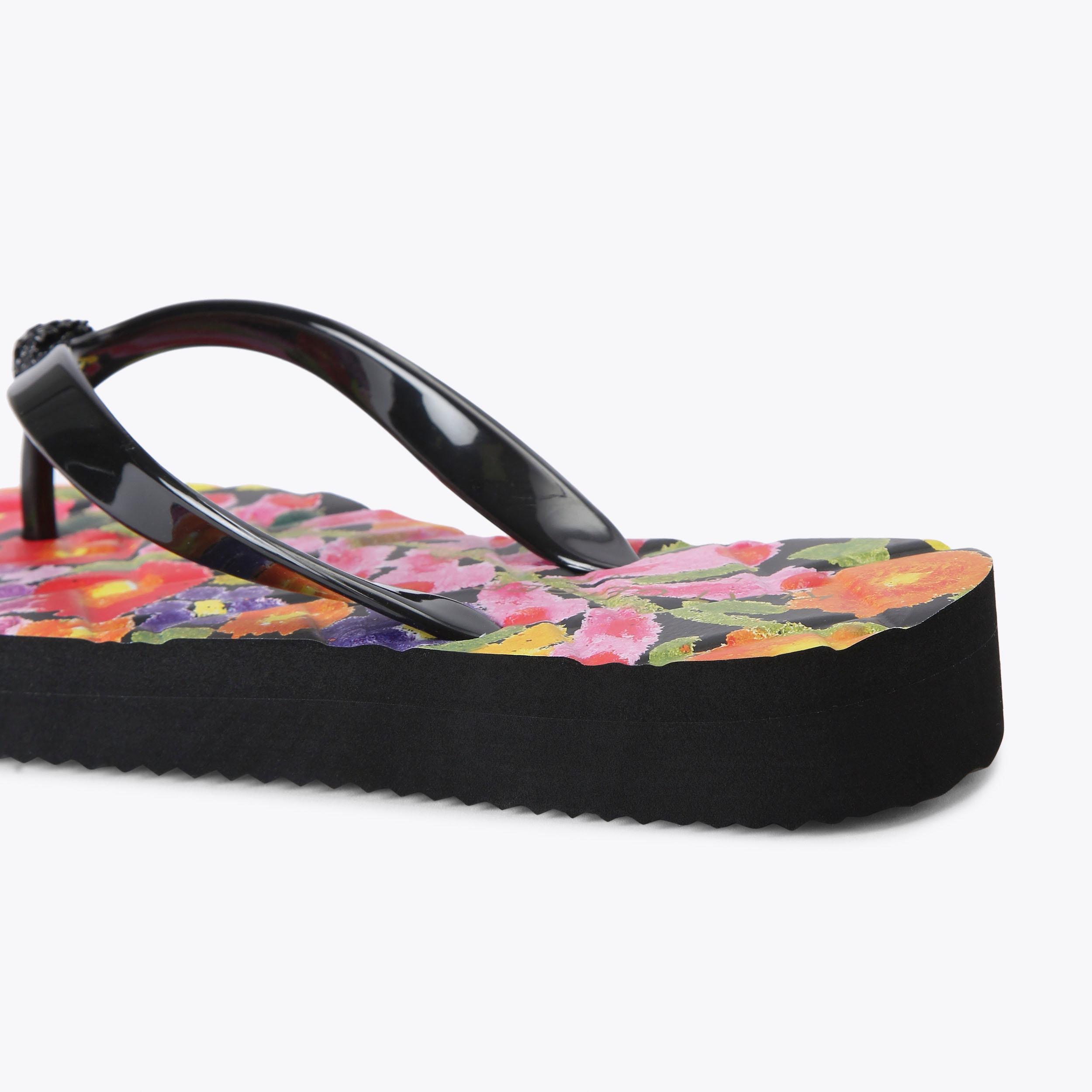 KENSINGTON Q FLIP FLOP Floral Footbed by KURT GEIGER LONDON