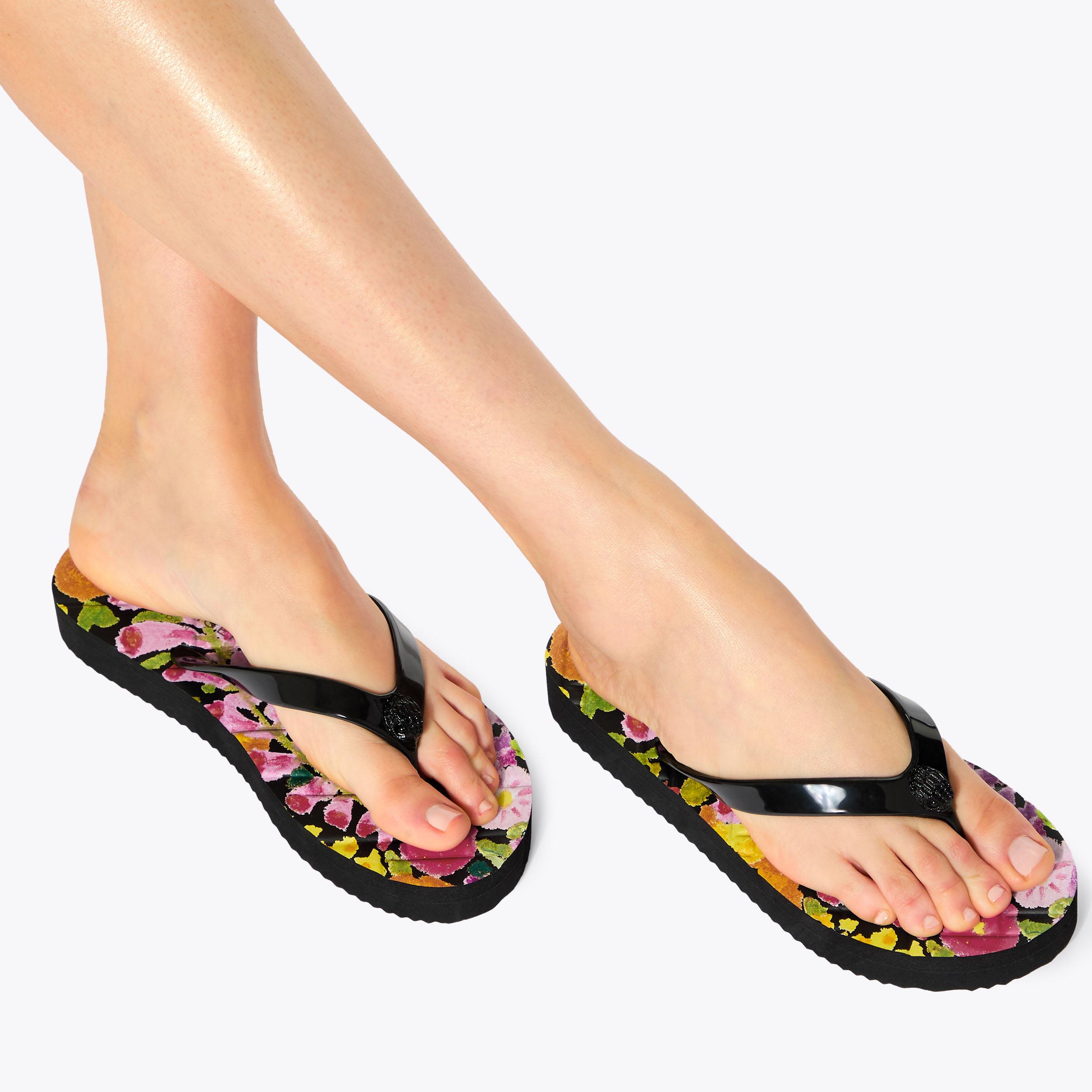 KENSINGTON Q FLIP FLOP Floral Footbed by KURT GEIGER LONDON
