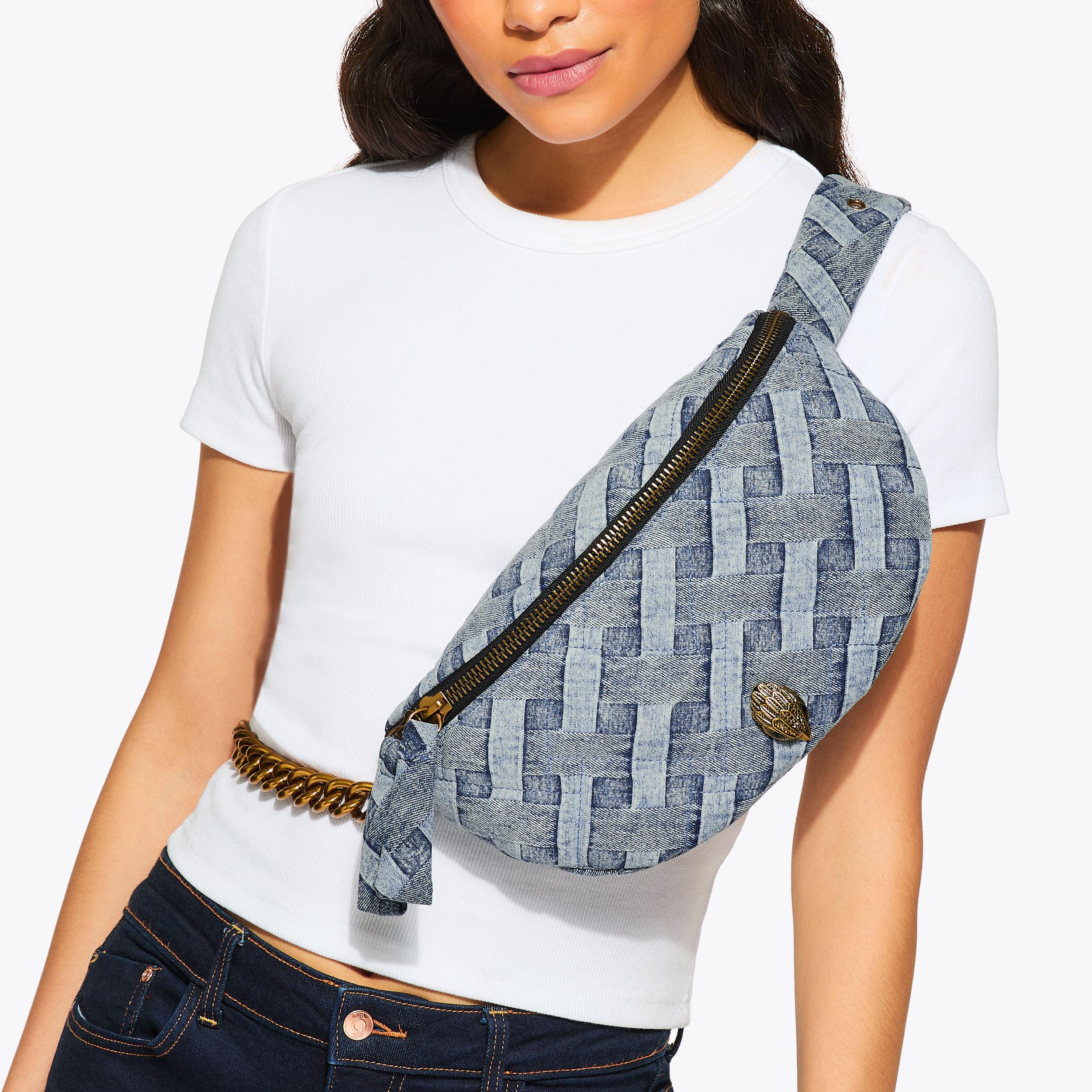 KENSINGTON SOFT BELTBAG Denim Belt Bag by KURT GEIGER LONDON