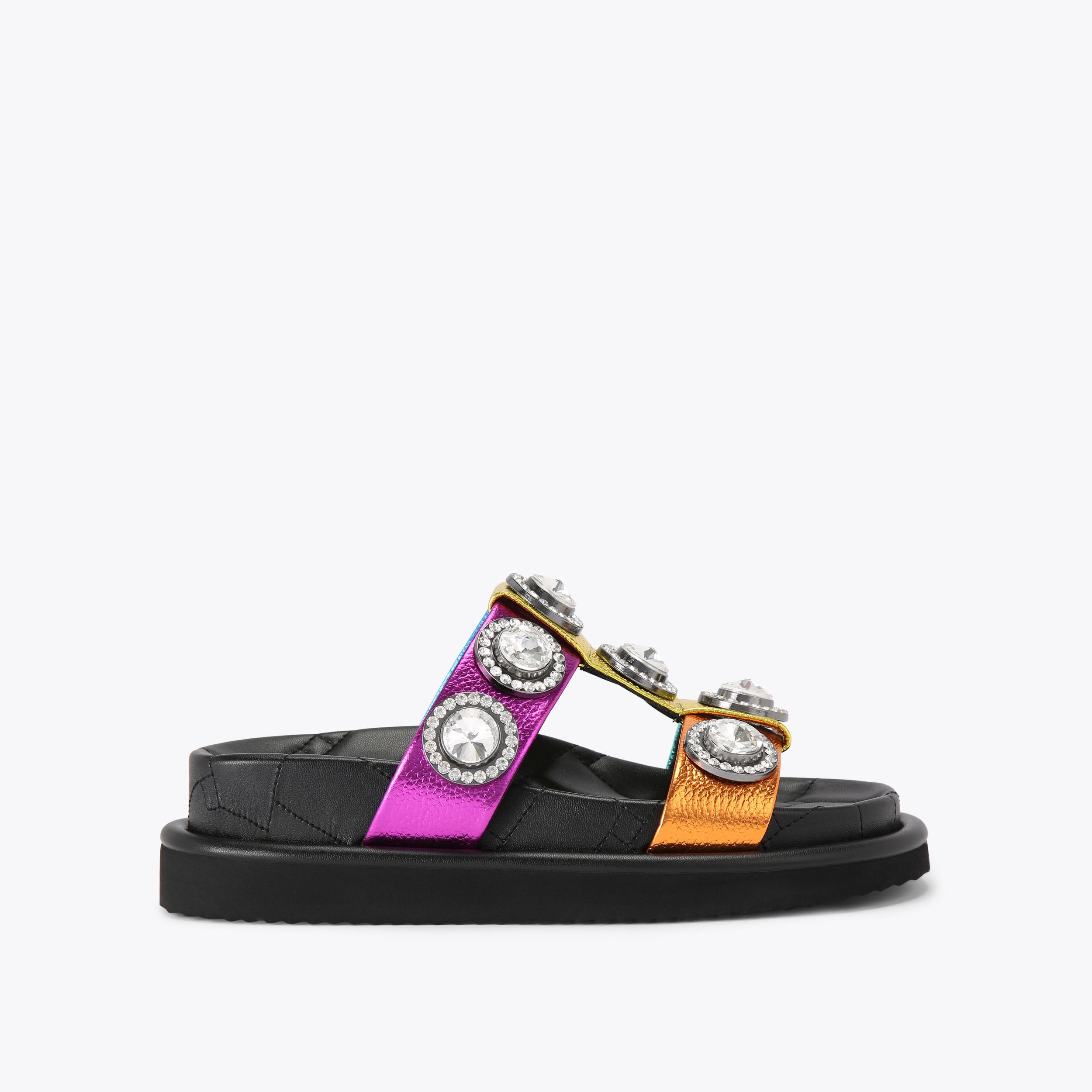 ORSON CRYSTAL SANDAL Rainbow Slip On Sandal by KURT GEIGER LONDON