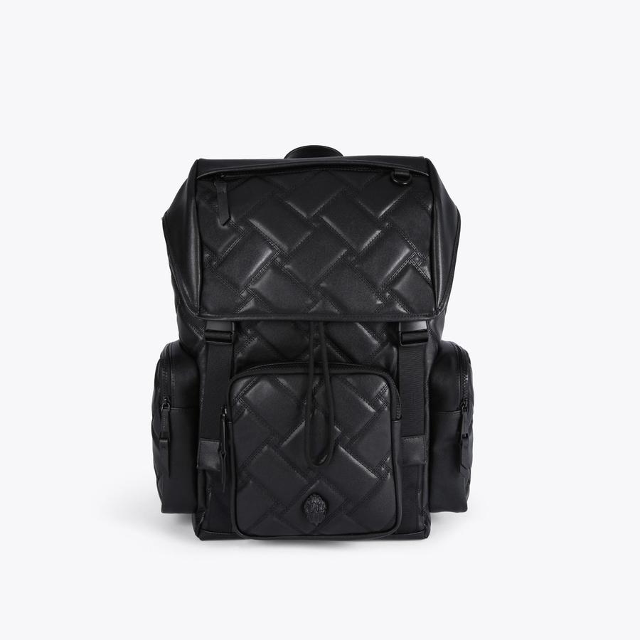 Black quilted rucksack best sale