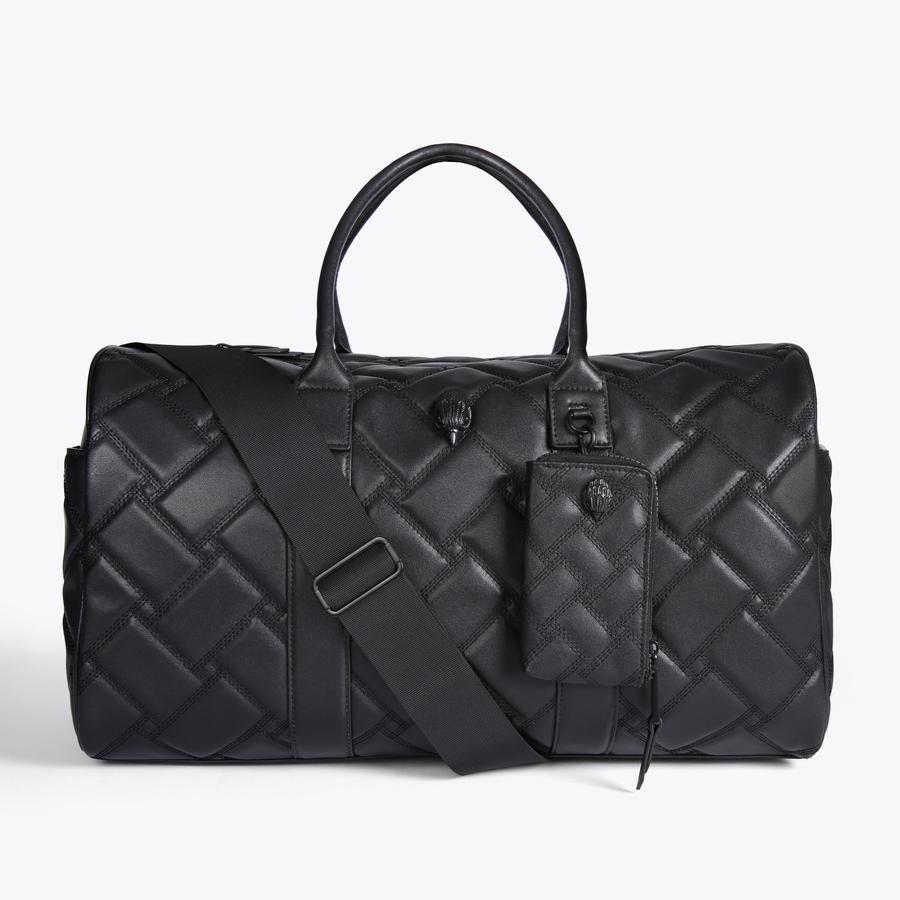 KENSINGTON M WEEKENDER Black Quilted Leather Holdall by KURT GEIGER LONDON