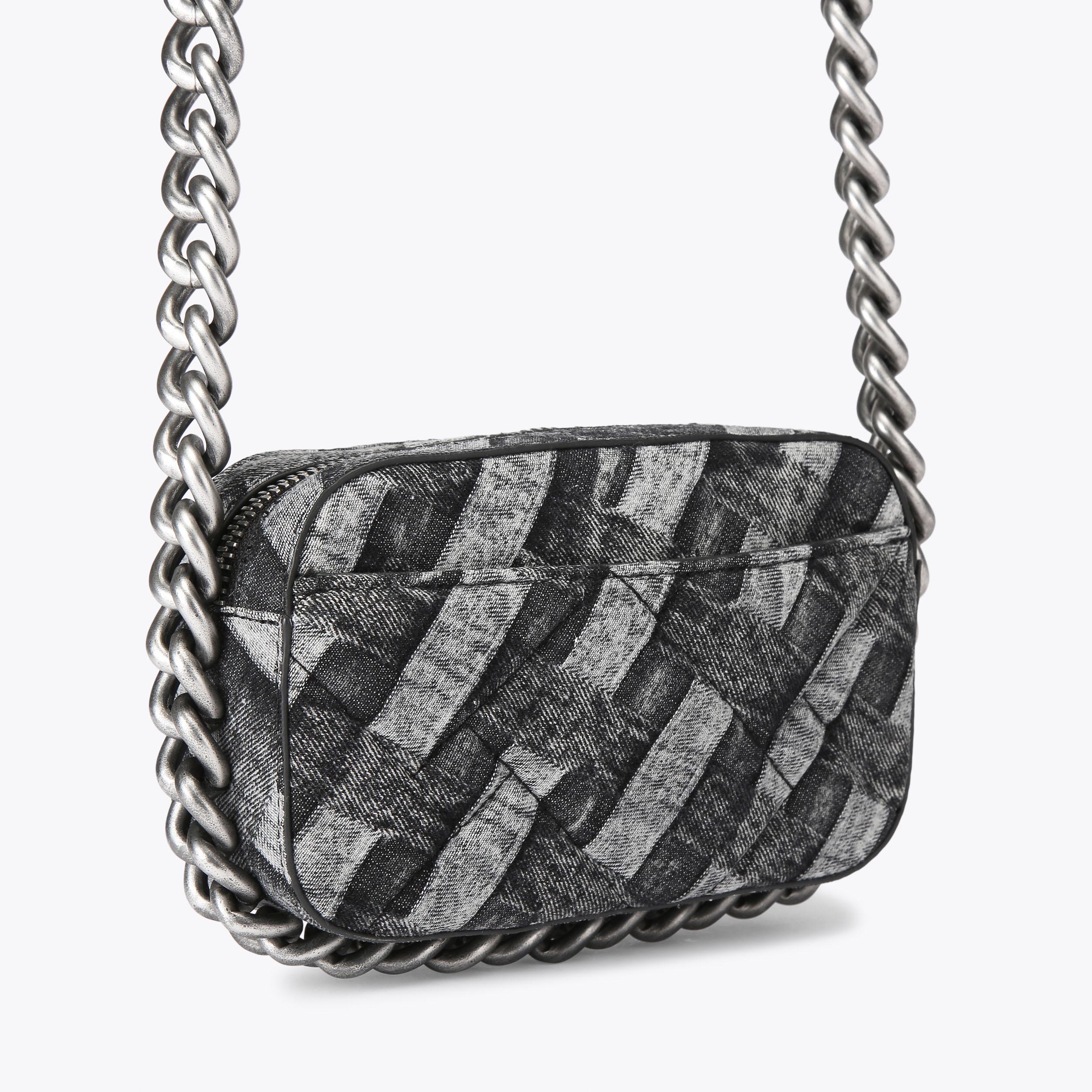 KENSINGTON SM CAMERA CH Dark Denim Weave Camera Purse by KURT