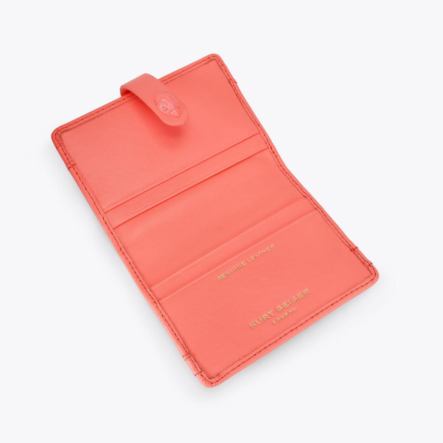 MULTI CARD SHOREDITCH Salmon Pink Purse by Kurt Geiger London