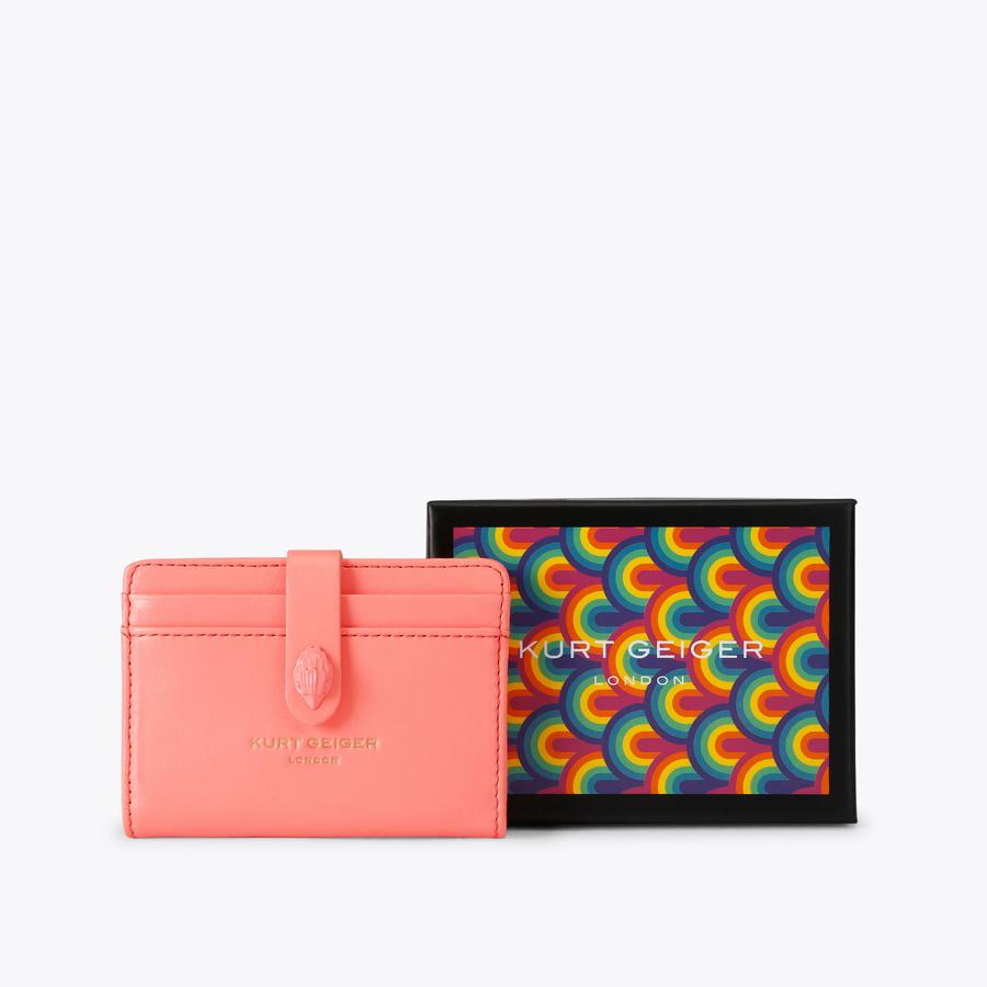 MULTI CARD SHOREDITCH Salmon Pink Purse by Kurt Geiger London