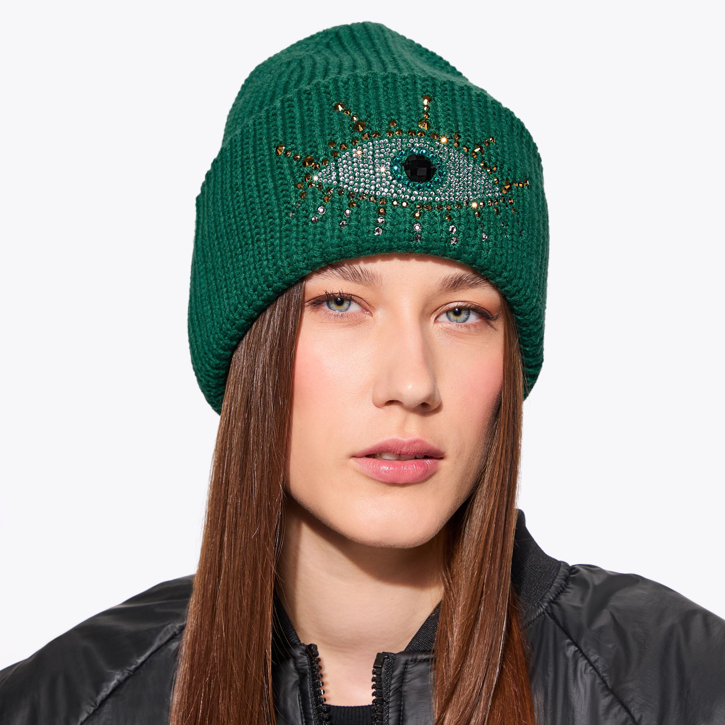 Kurt Keiger evil eye beanie EVIL EYE BEANIE Fuchsia Evil Eye Crystal Beanie Hat by KURT  main image 3