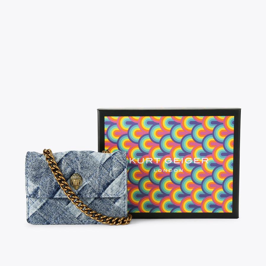 MICRO KENSINGTON Denim Cross Body Purse by KURT GEIGER LONDON