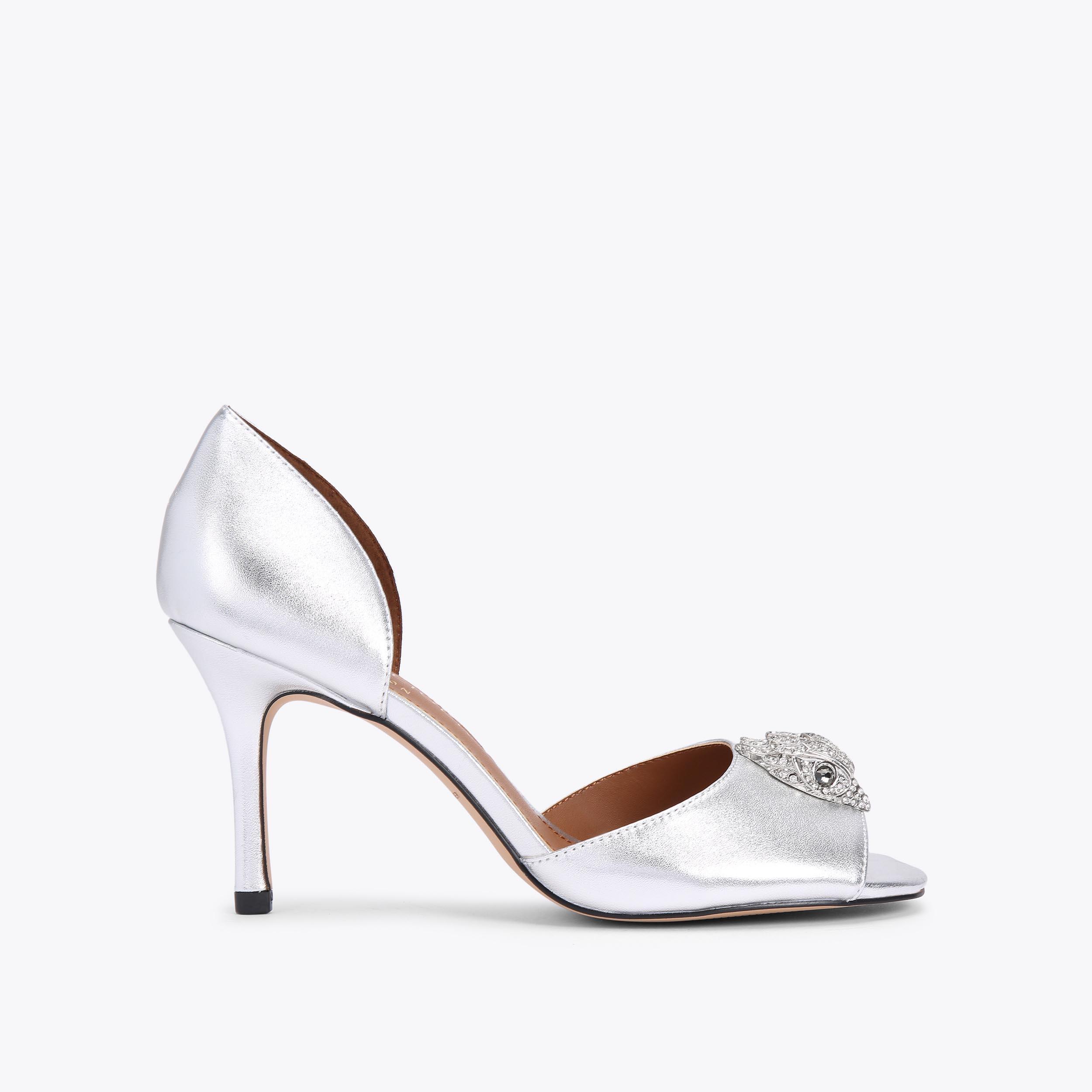 Gray silver heels hotsell