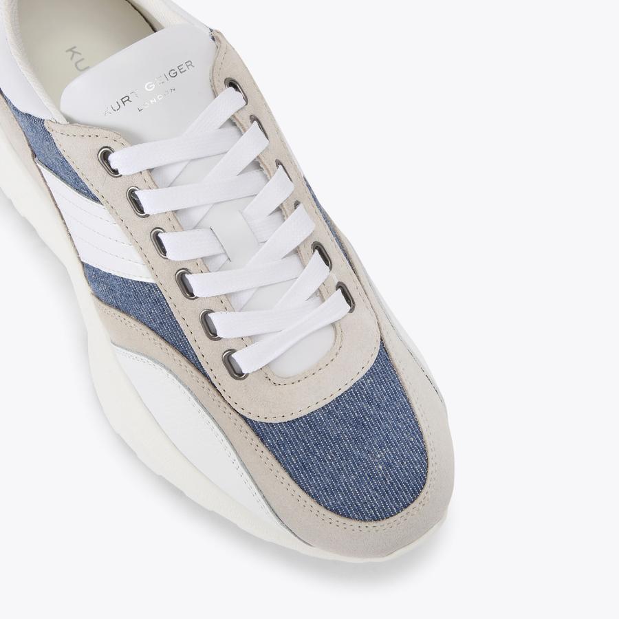 GASPAR Denim Lace Up Sneaker by KURT GEIGER LONDON